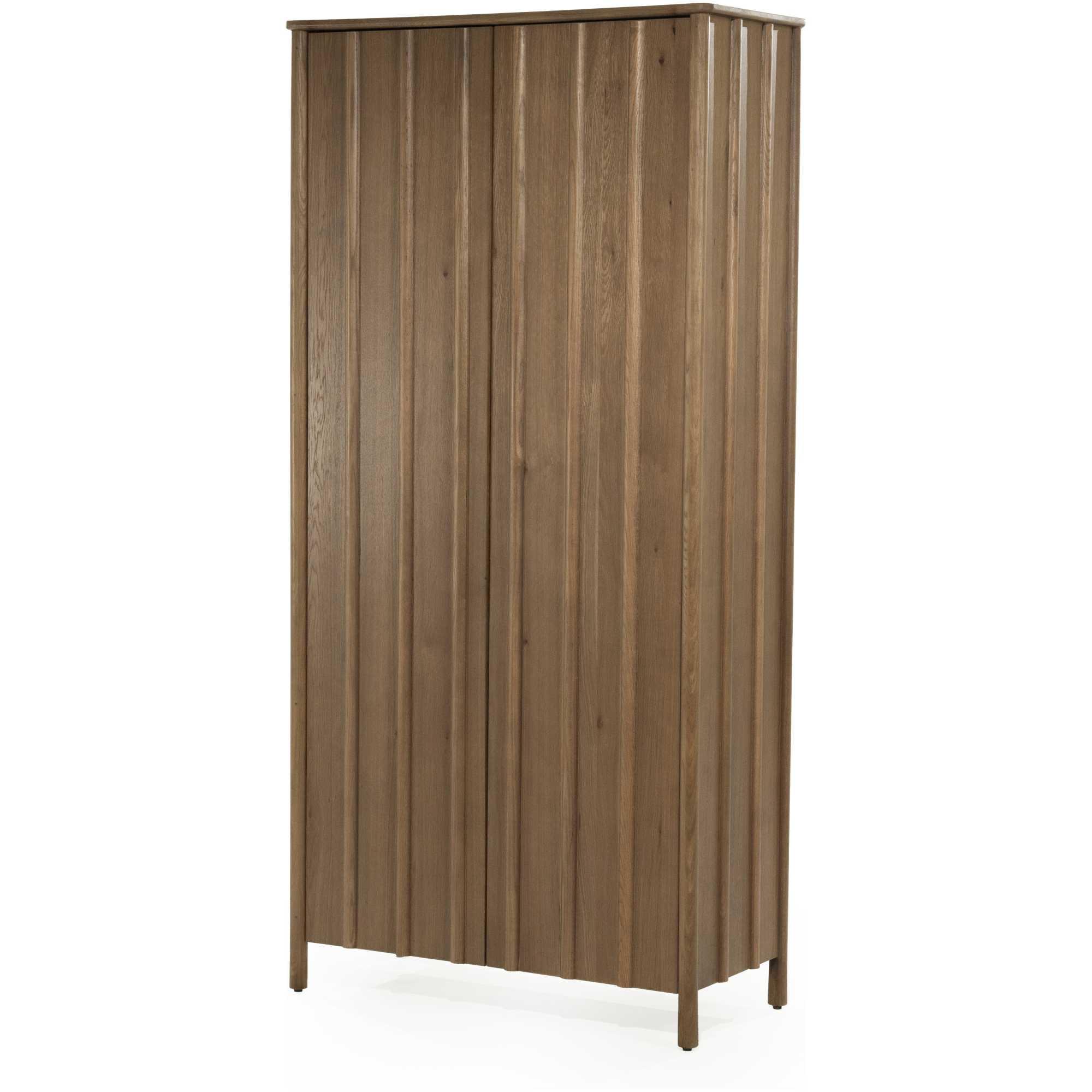 Holzschrank Paul Eichenholz braun 102x210