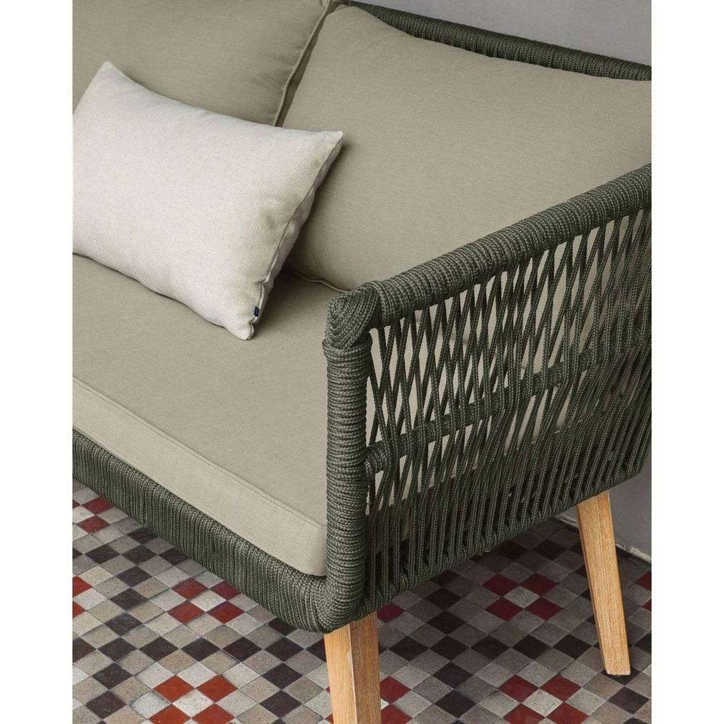 Gartenlounge Set Pestoni Akazienholz Seil (3-teilig)