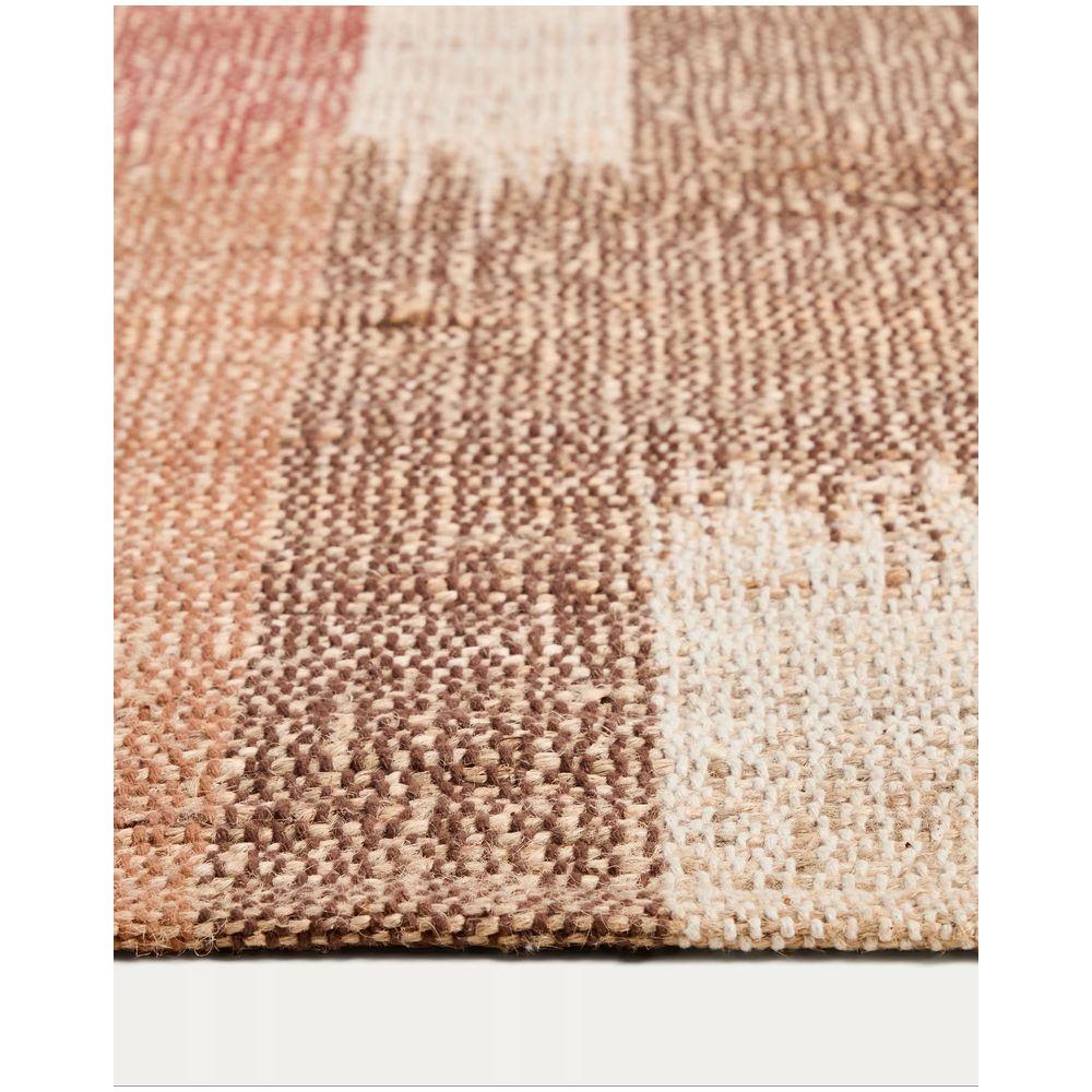 Teppich Domira aus Jute mit mehrfarbiger Ikat-Grafik 200x300