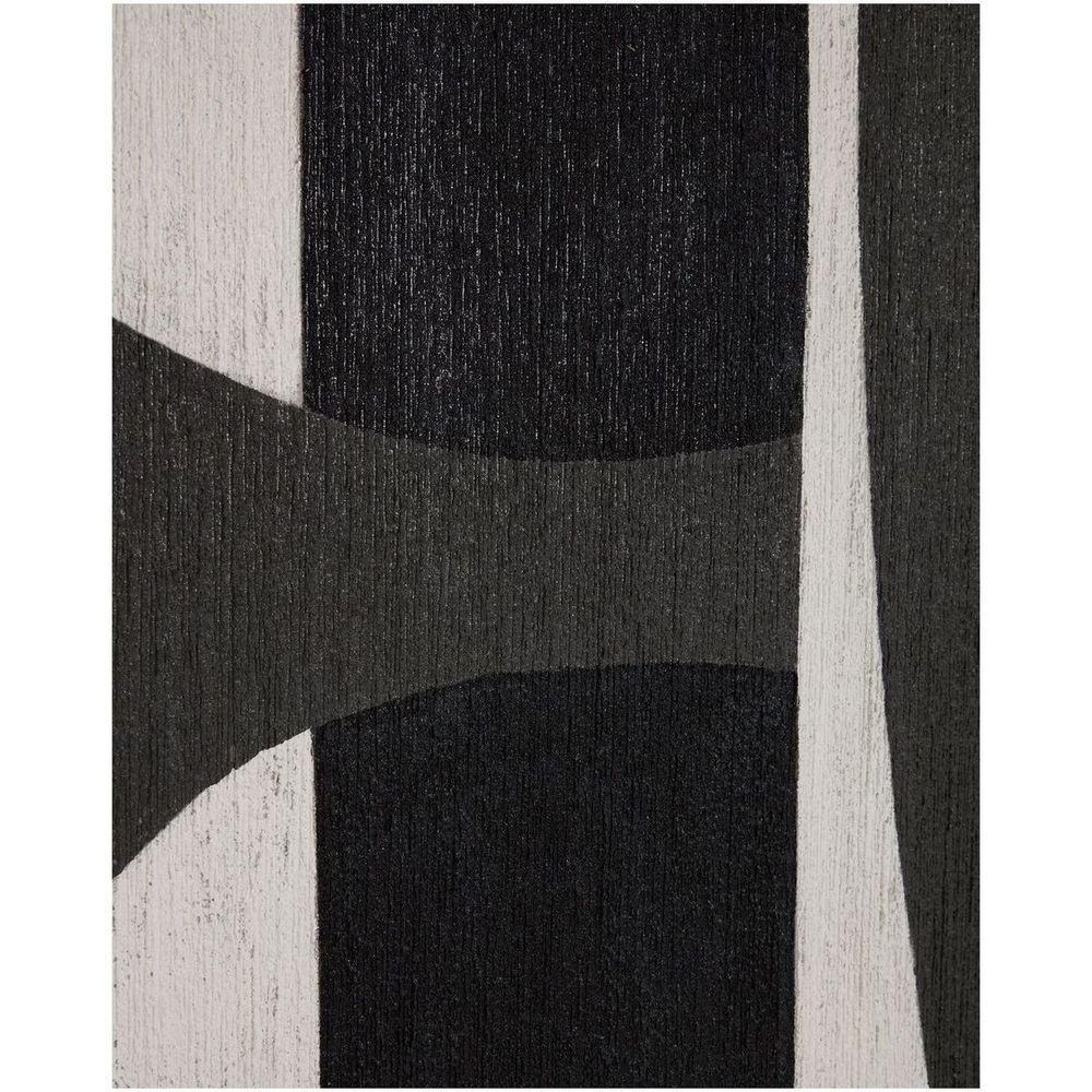 Abstraktes Bild Onure in Schwarz und Weiss 120x200