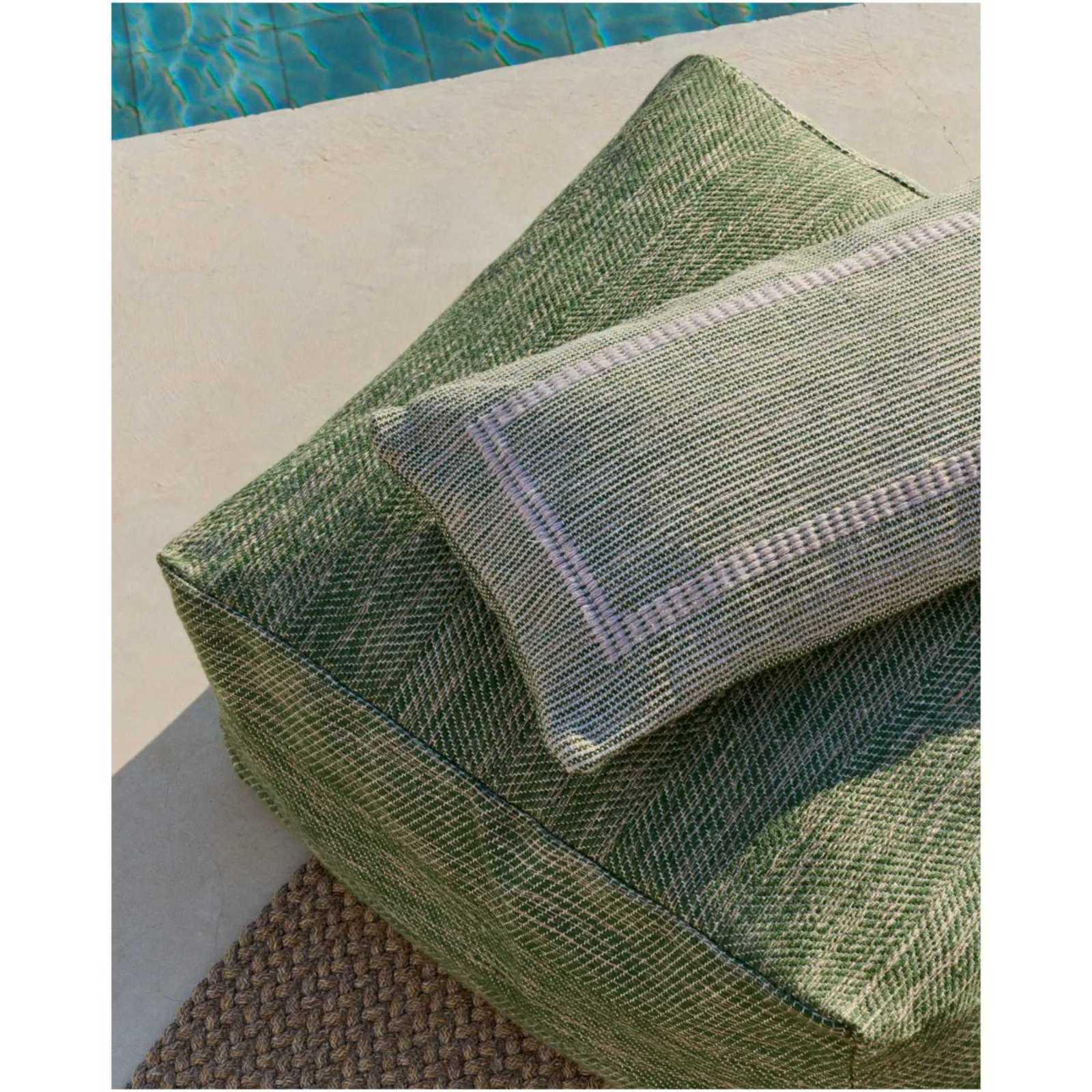 Gartenteppich rund Despas aus synthetischen Fasern beige 150x150