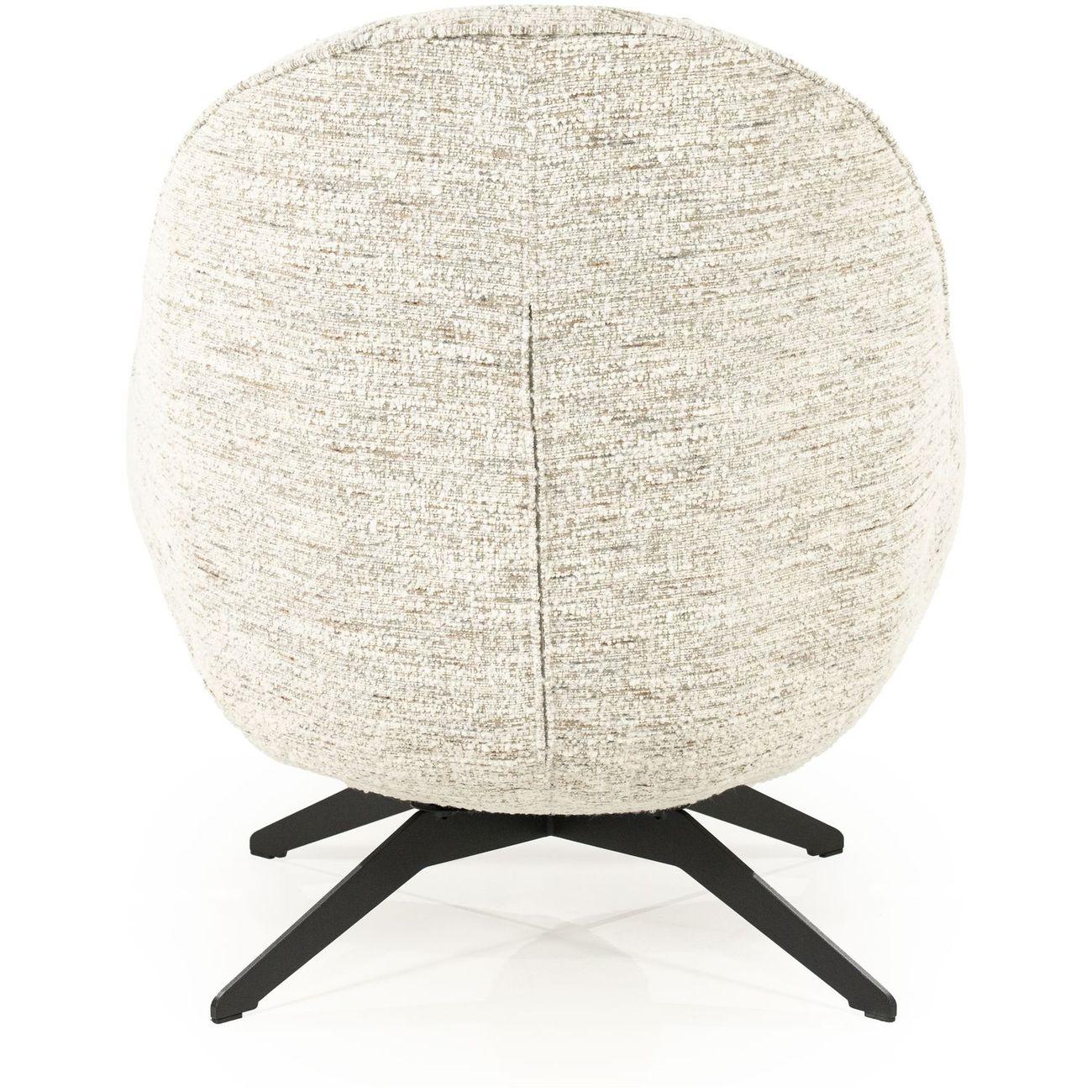 Relaxsessel drehbar mit Hocker Zora Stoff beige