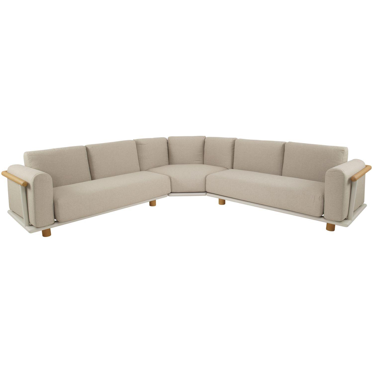 Garten Ecklounge Milano Aluminium Olefin Stoff 274x274