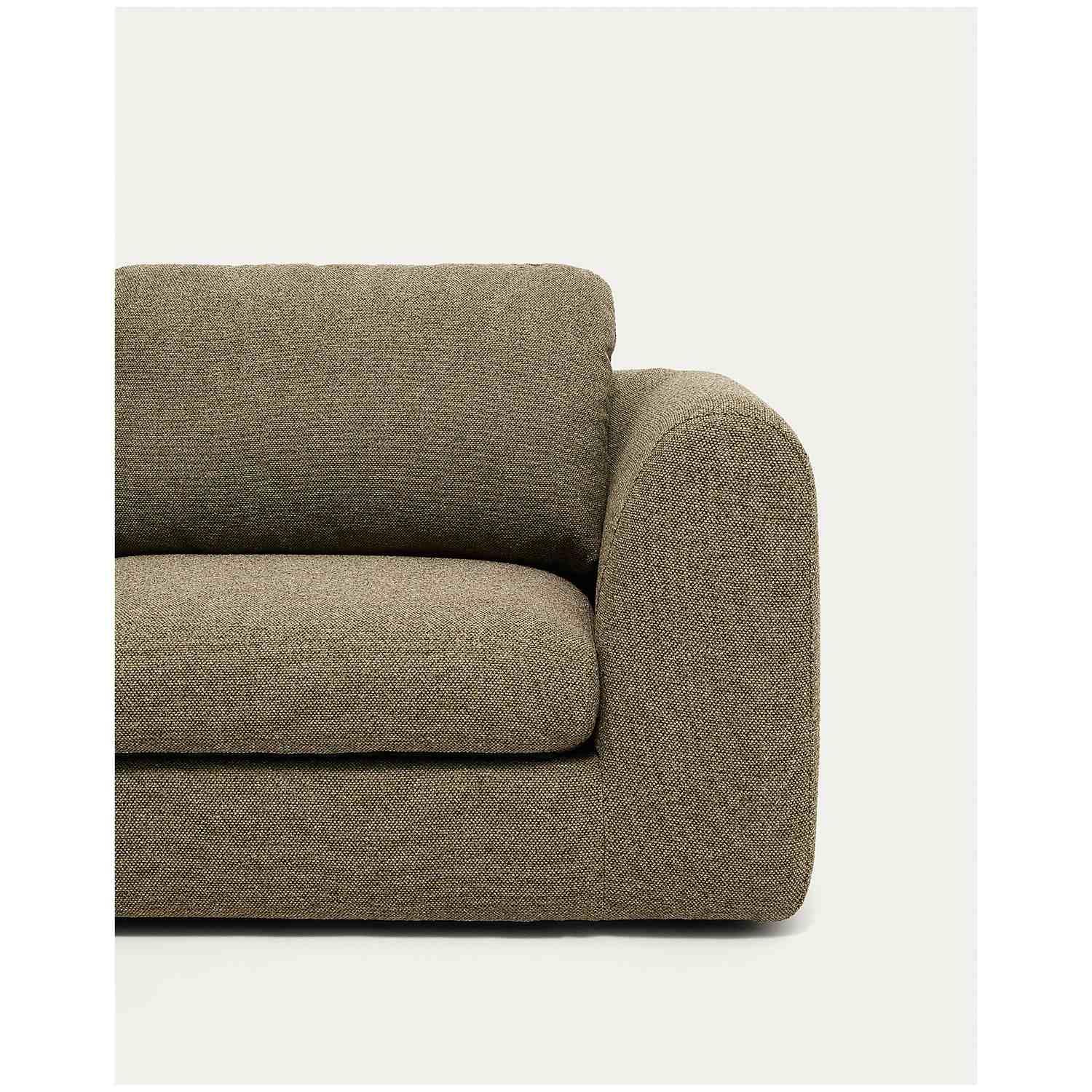 3-Sitzer Sofa Vera mit Chaiselongue links in Olivgrün 232x176 FSC Mix Credit
