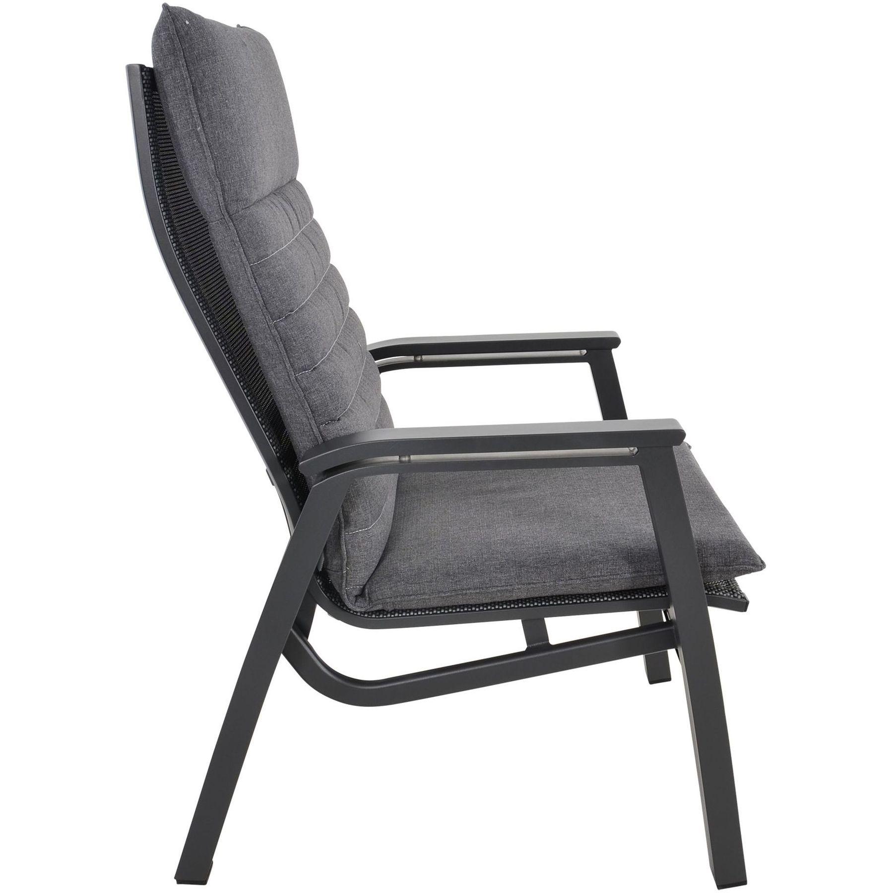 Garten Loungestuhl verstellbar Anni Aluminium grau (mit Funktion)