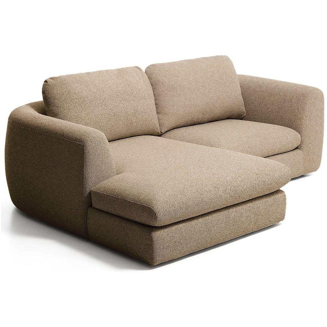 3-Sitzer Sofa Vera mit Chaiselongue links in Hellbraun 232x176 FSC Mix Credit