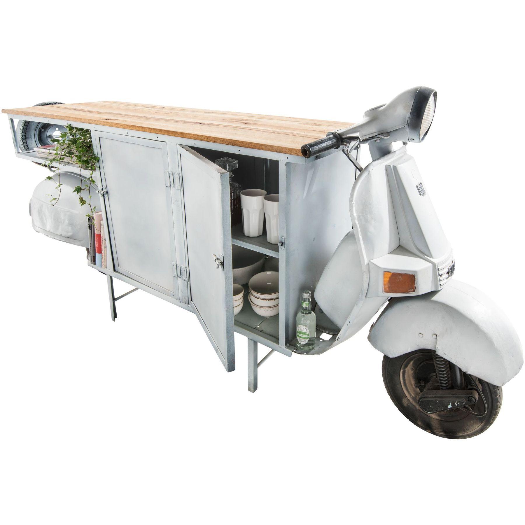 Bartheke Vespa Roller Scooter Unikat weiss