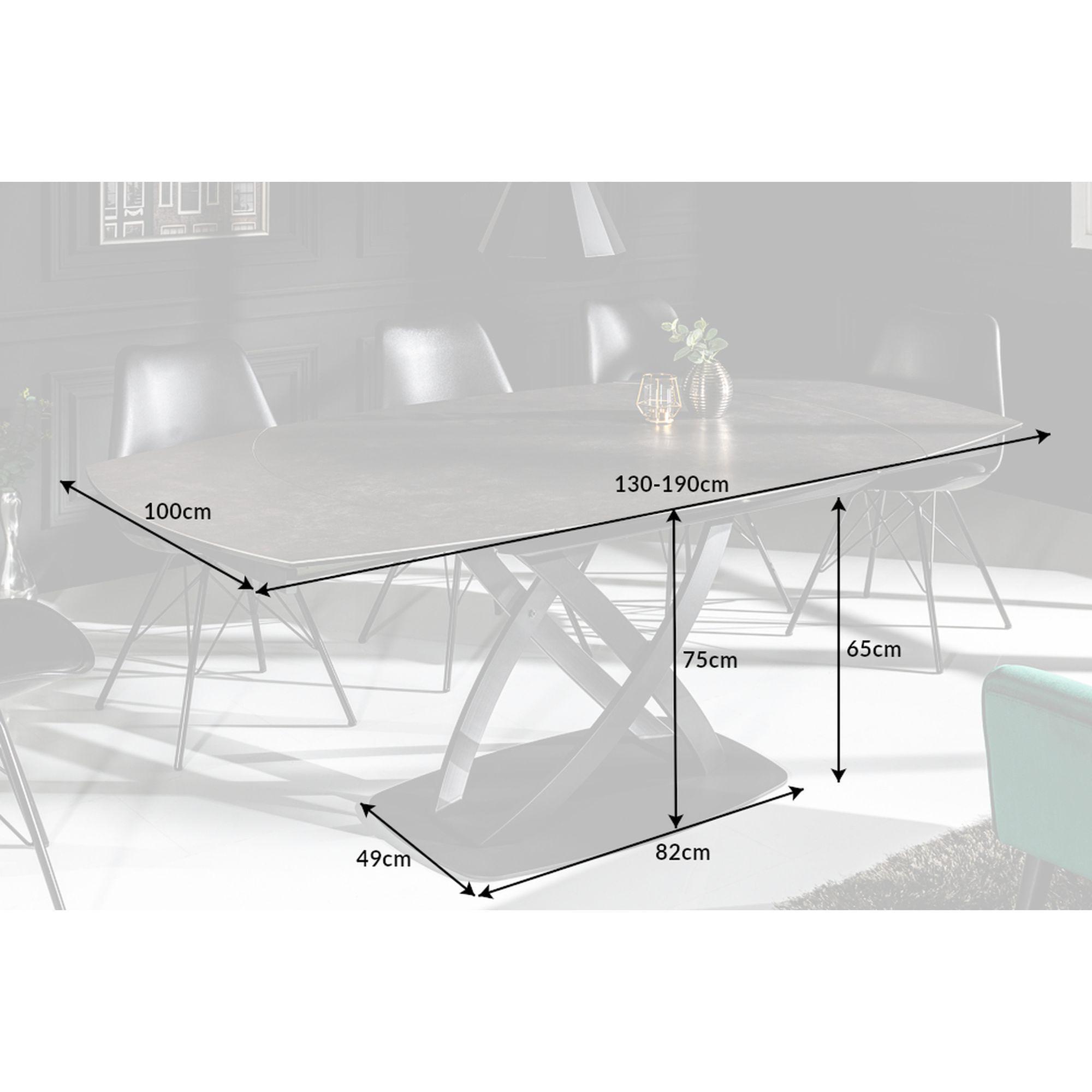 Ausziehtisch Conception 130-190x100 Keramik anthrazit