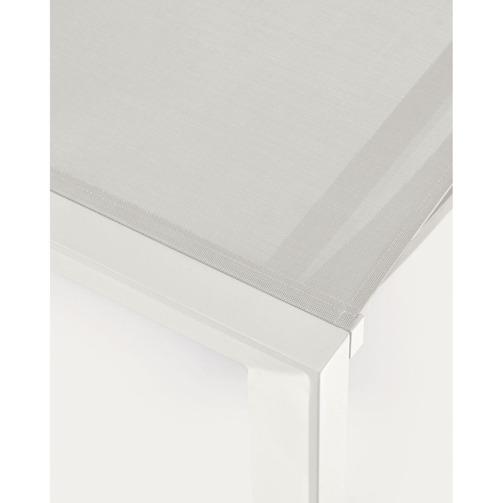 Sonnenliege Canutells verstellbar Aluminium weiss (mit Rollen)