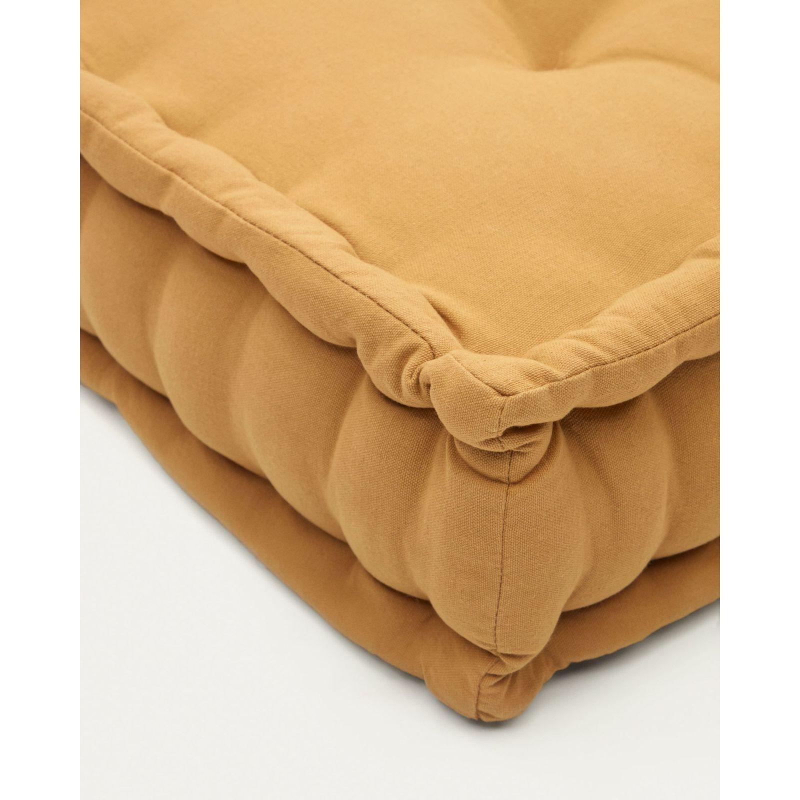 Bodenkissen Besalu 100% Baumwolle senfgelb 60x60