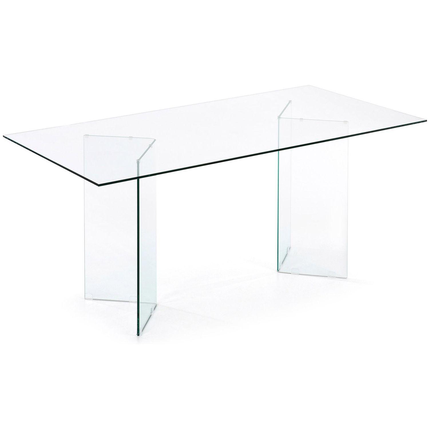 Esstisch Burano Glas transparent 180x90