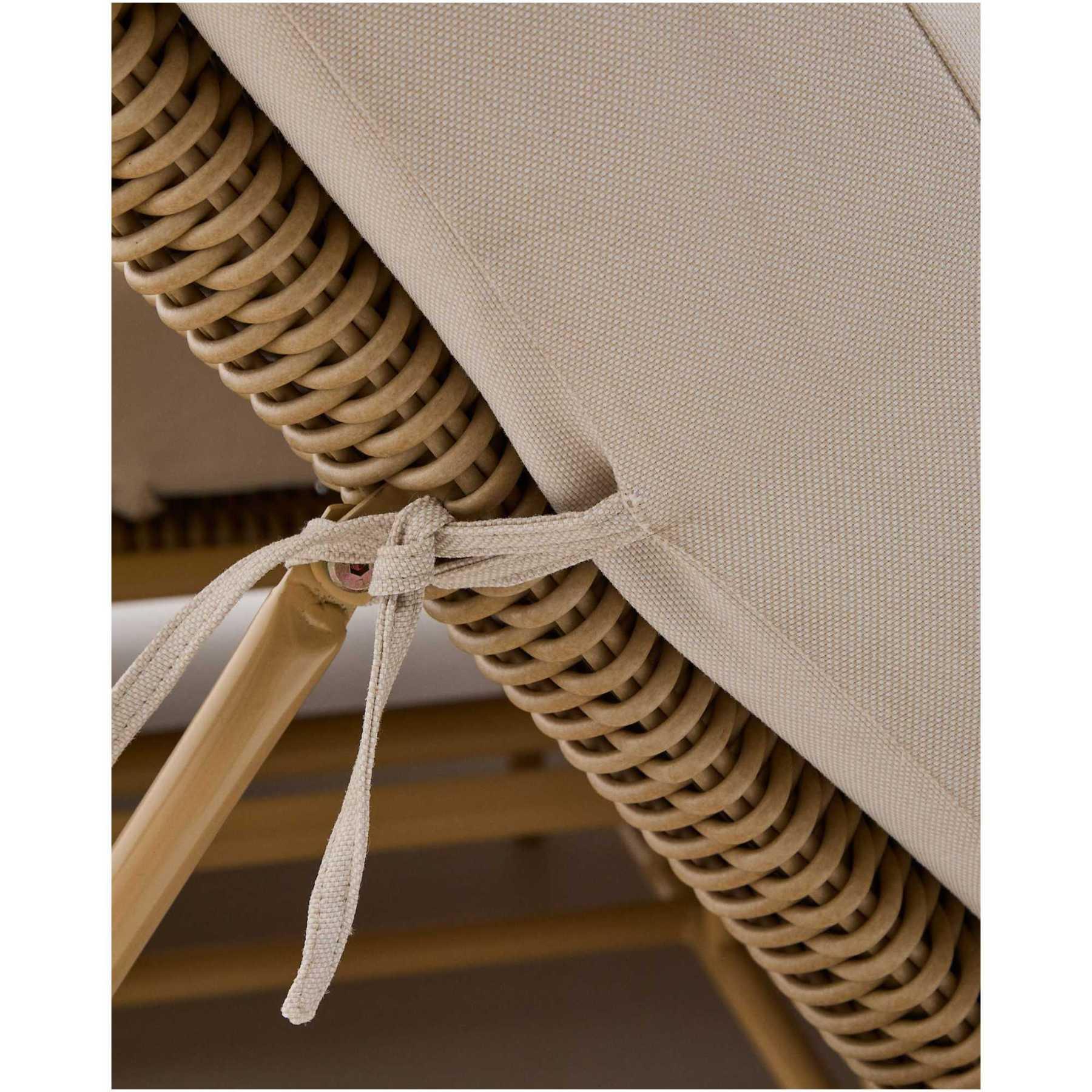 Doppelsonnenliege 2er Meria aus synthetischem Rattan