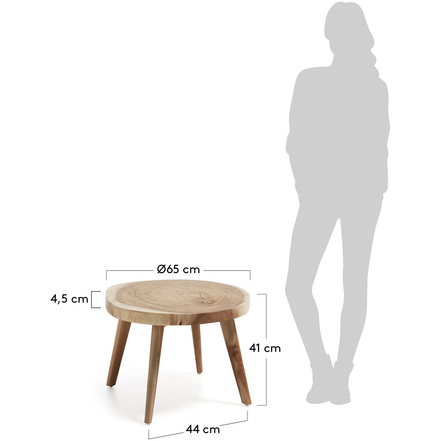 Couchtisch Baumstamm Mungurholz natur 65x65