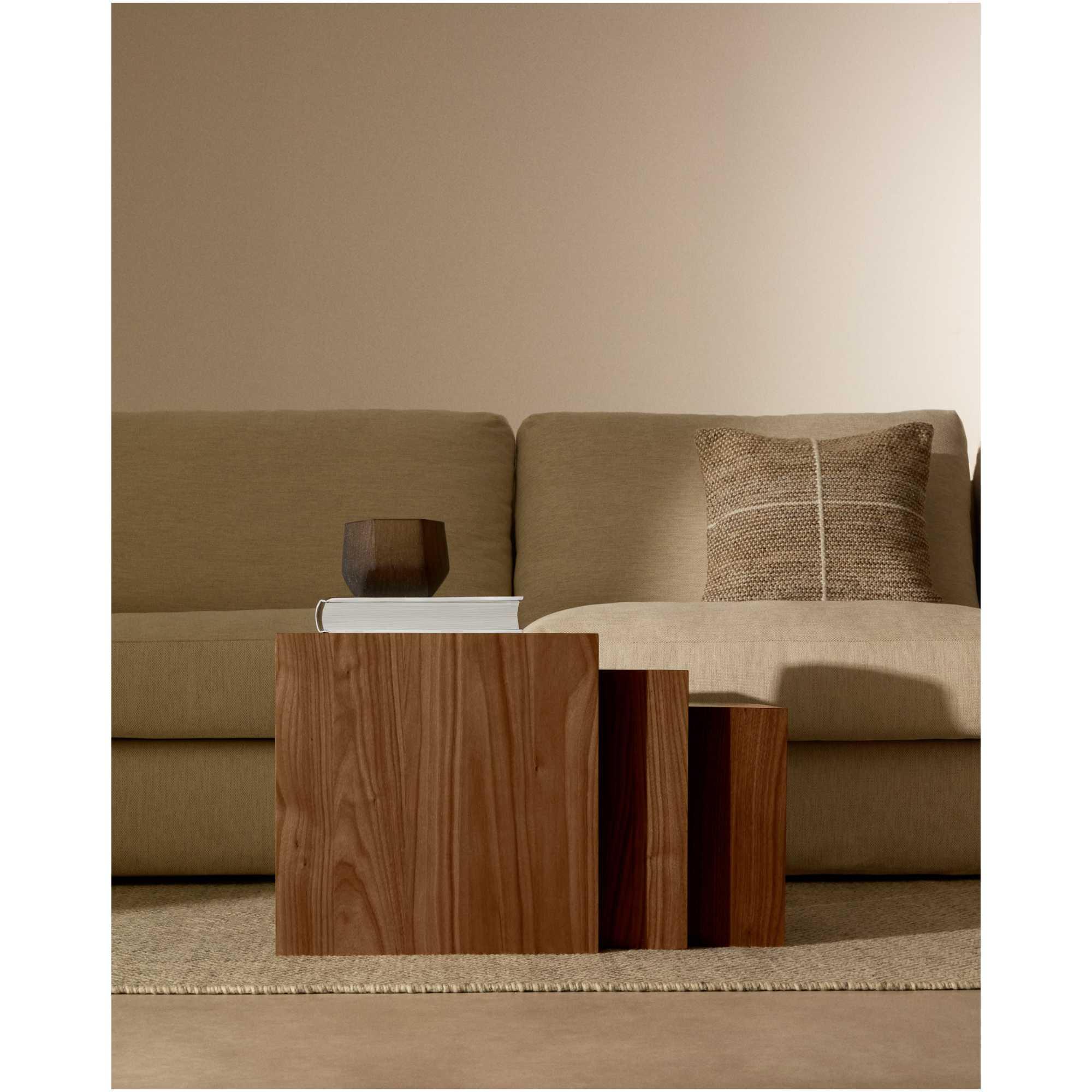 Beistelltisch Nesttische Litto Walnussholzfurnier (3er-Set)