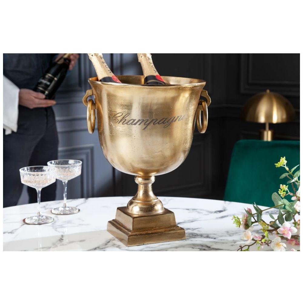 Champagner-Kühler Weinkühler 40cm Aluminium gold