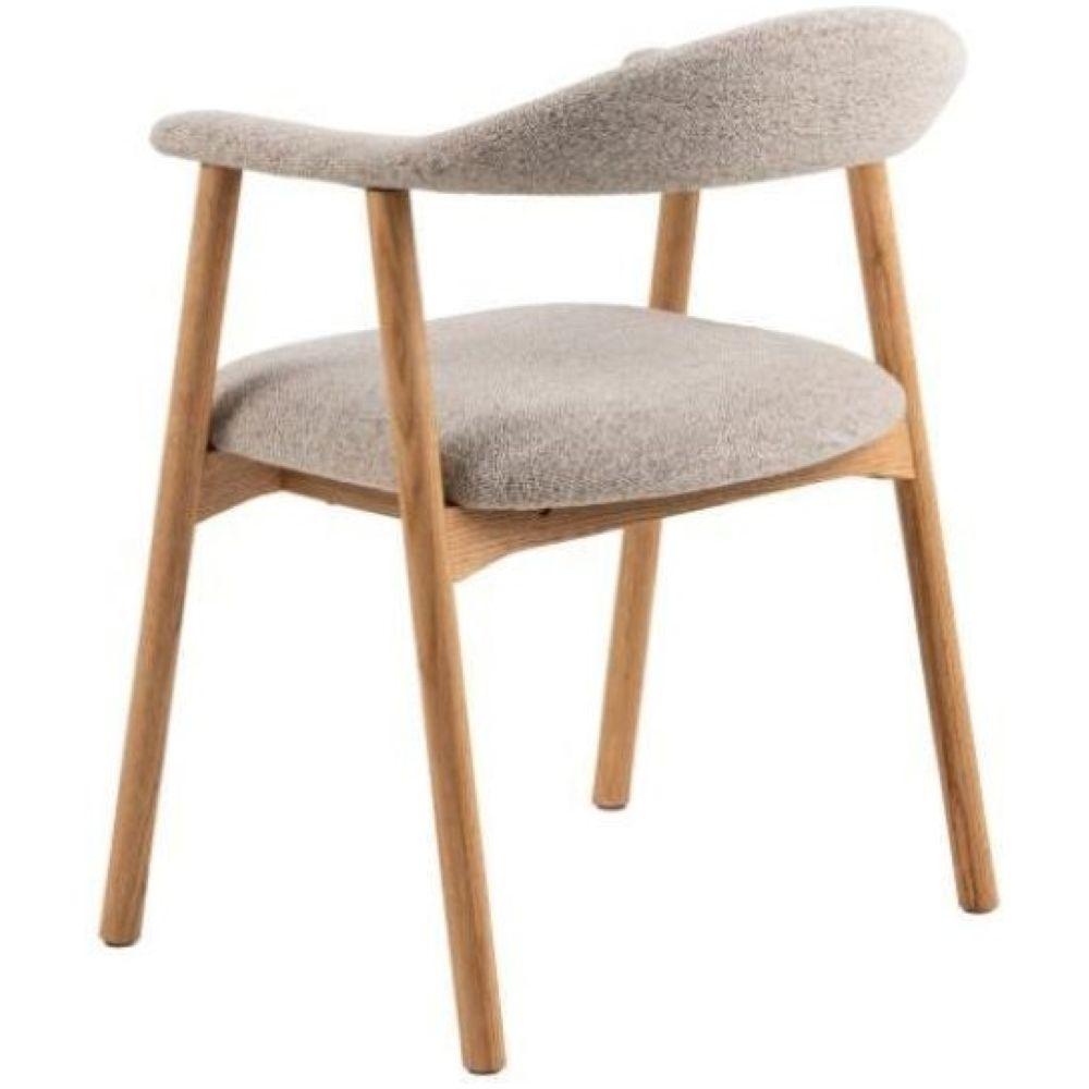 Armlehnstuhl Holzstuhl Scandi Eichenholz Stoff