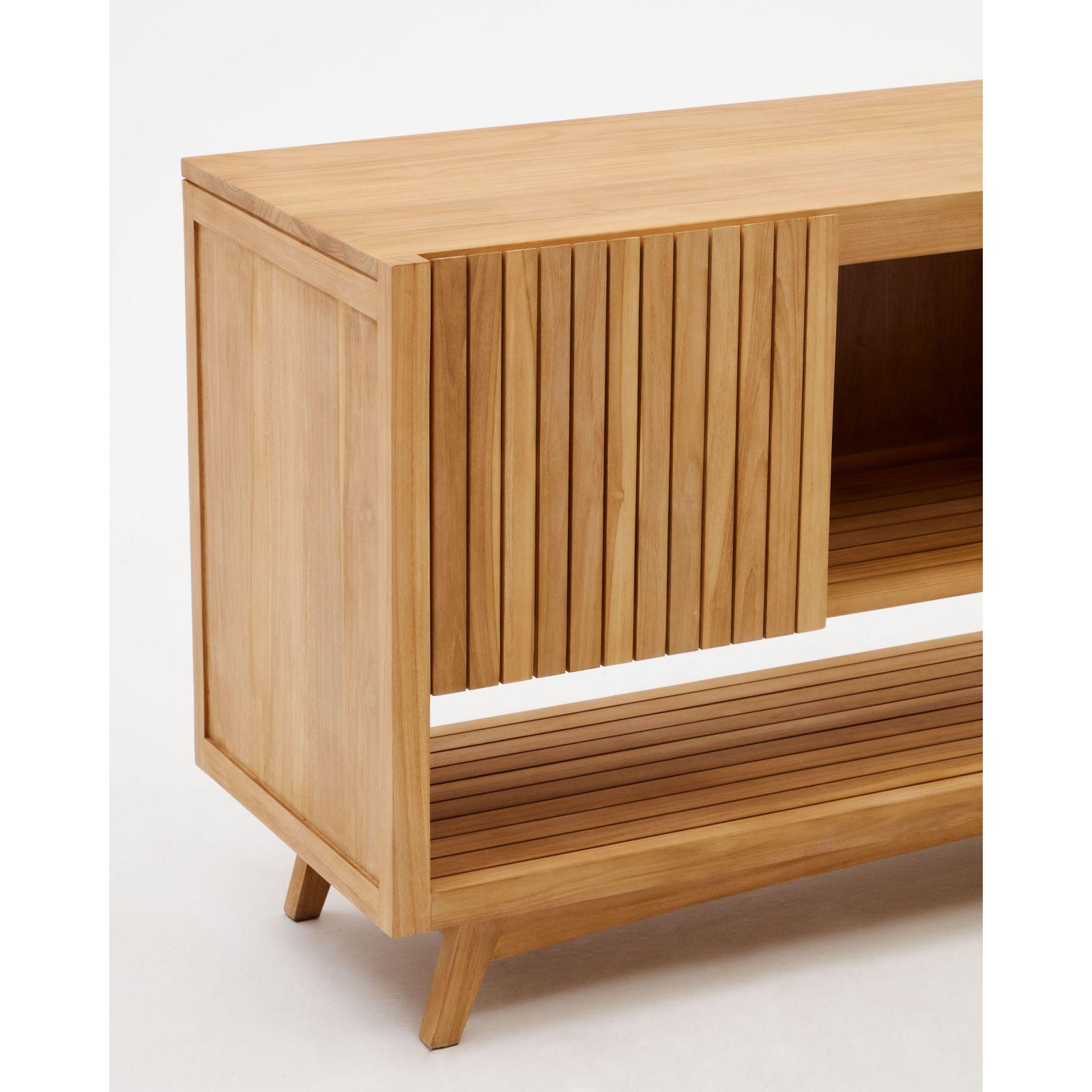 Badezimmermöbel Unterschrank Kuveni Teakholz massiv Natur 140x50