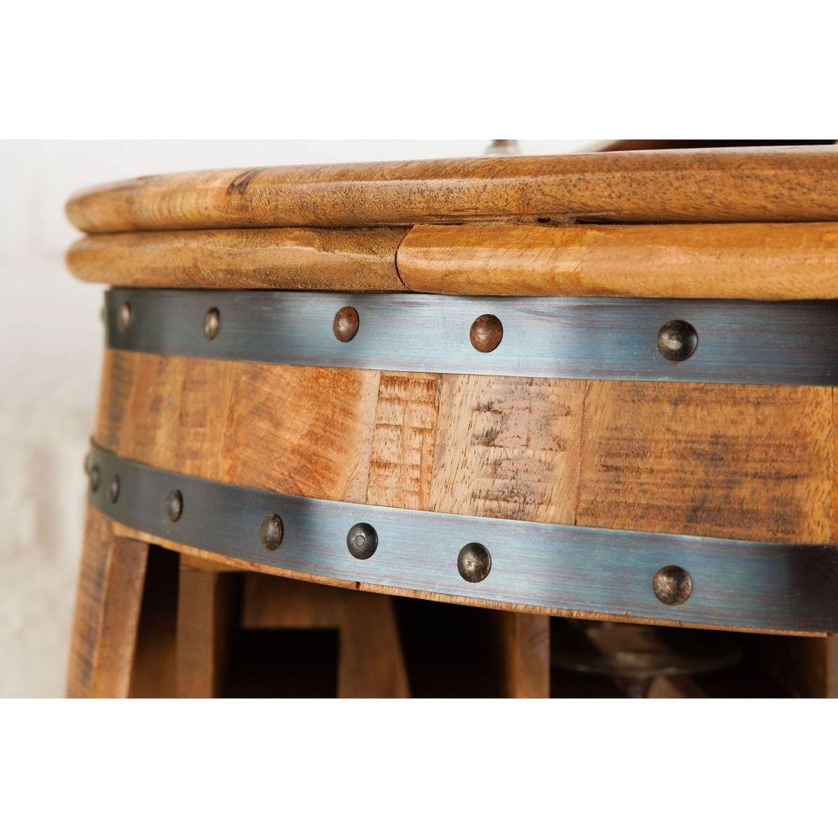 Weinfass Bartisch Fass Mangoholz Vintage