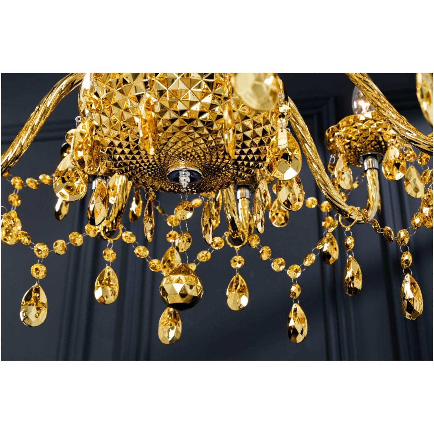 Kronleuchter Crystal 15-armig gold 80x80