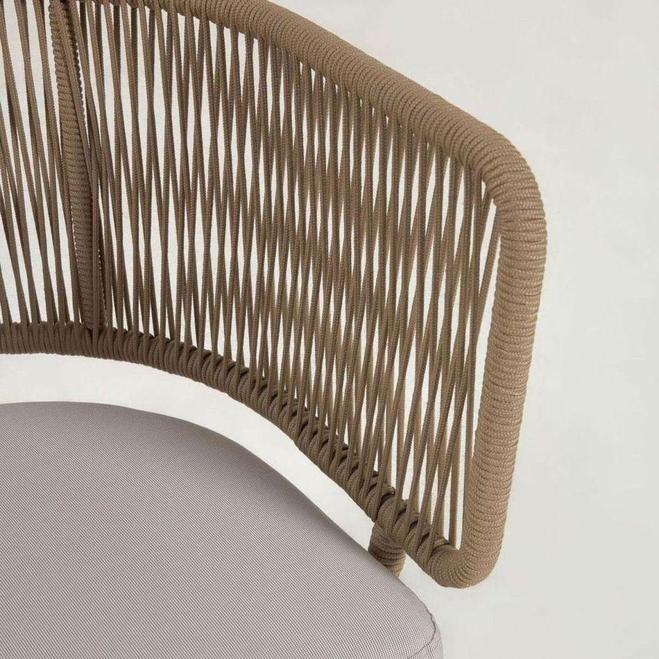 Gartensessel Aluminium Seil beige