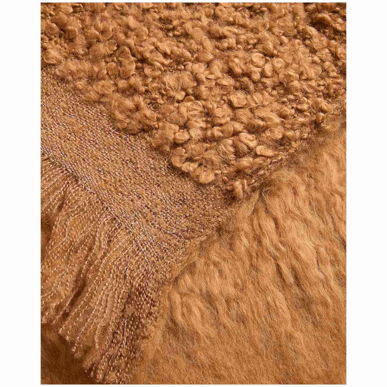 Decke Nemora aus Wollmischgewebe orange 130x170