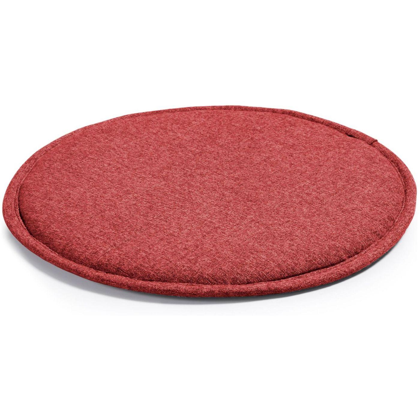 Stuhlkissen Sitzkissen rund Silke Stoff rot 35x35