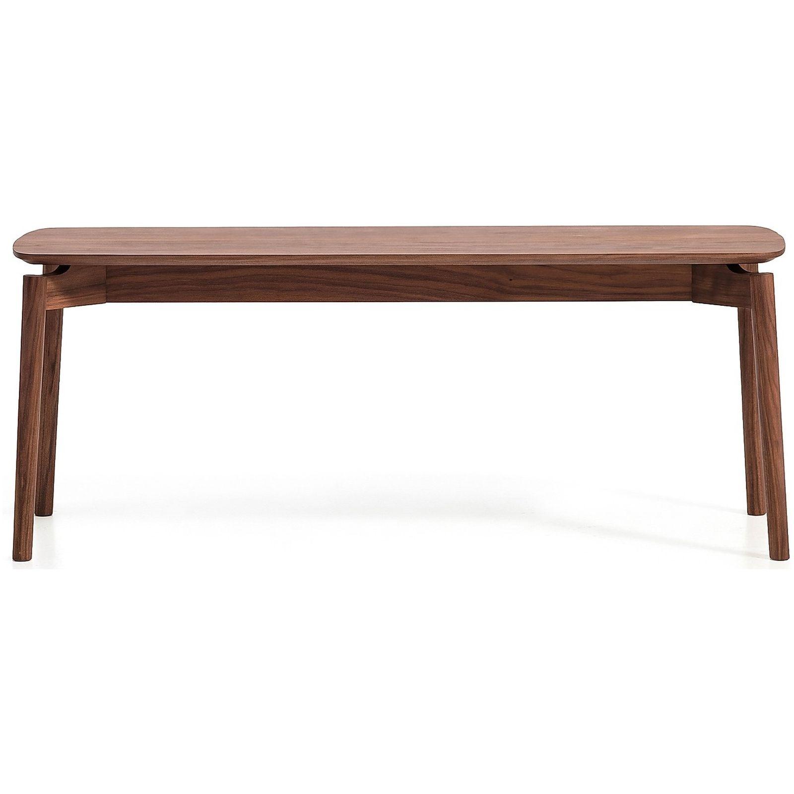 Bank Evera aus Eichenfurnier mit Nussbaumfinish 122 cm