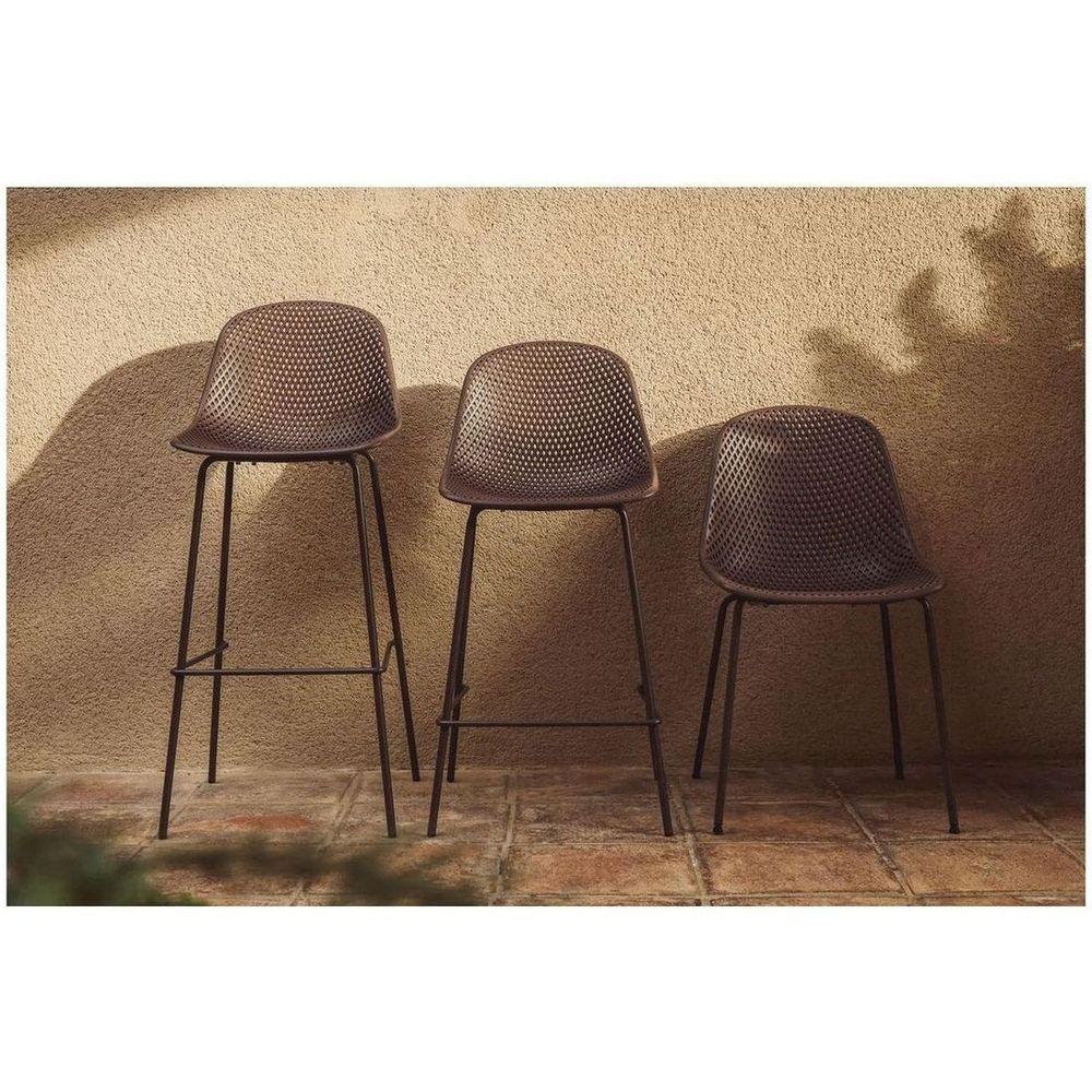 Barhocker Outdoor Garten Quinby Quinby braun Sitzhöhe 65