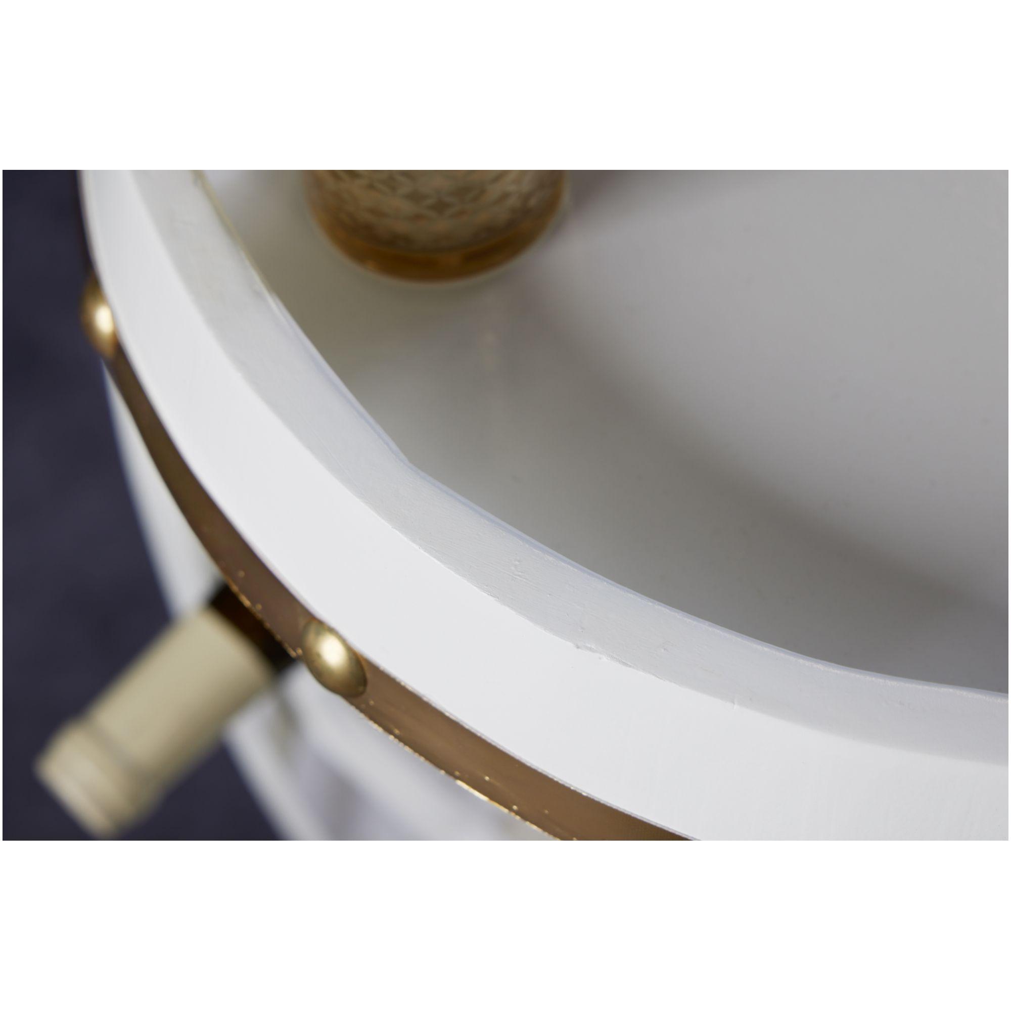 Weinfass White Barrel 60cm weiss gold