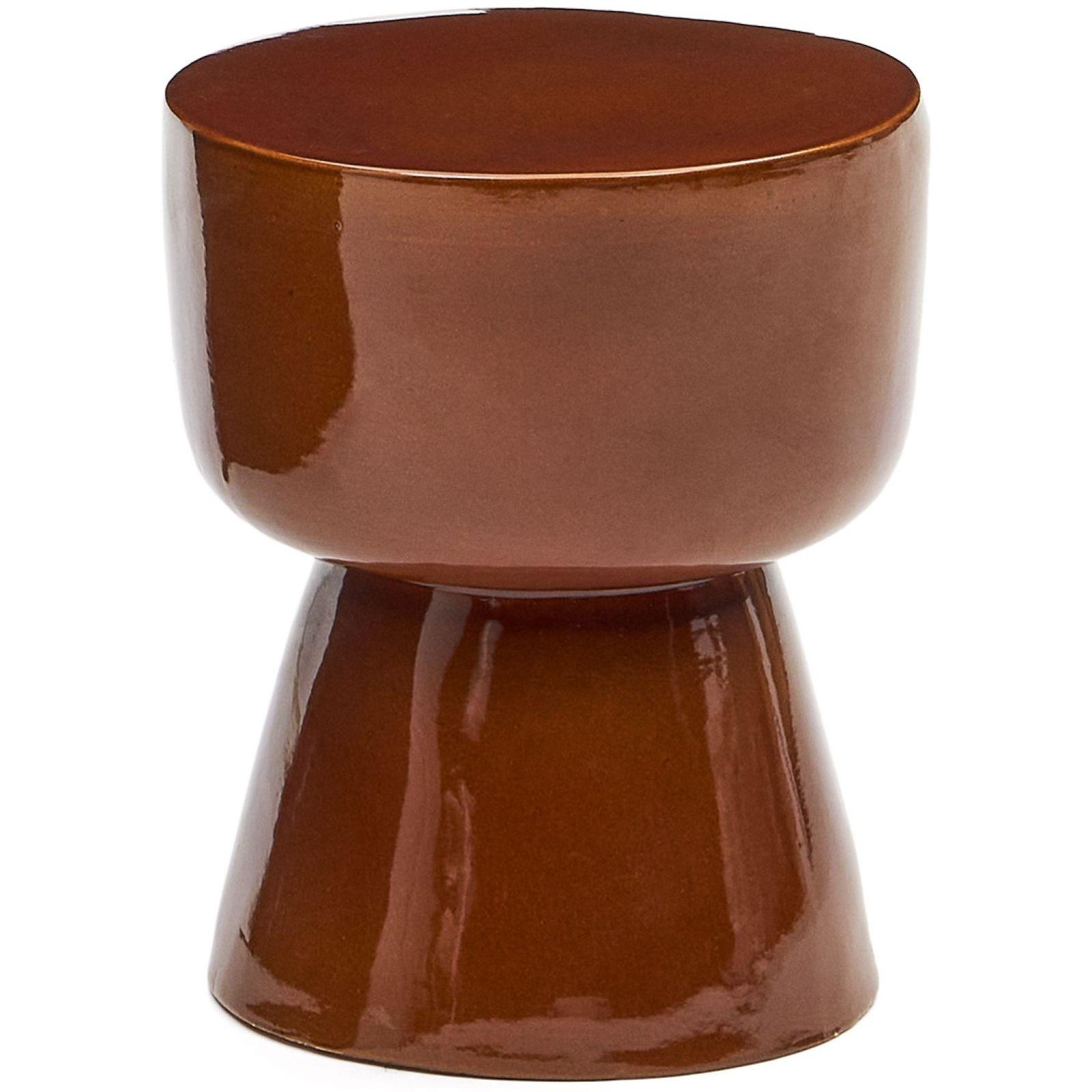 Beistelltisch Mesquida Outdoor Keramik Terrakotta Glasurfinish 35x35