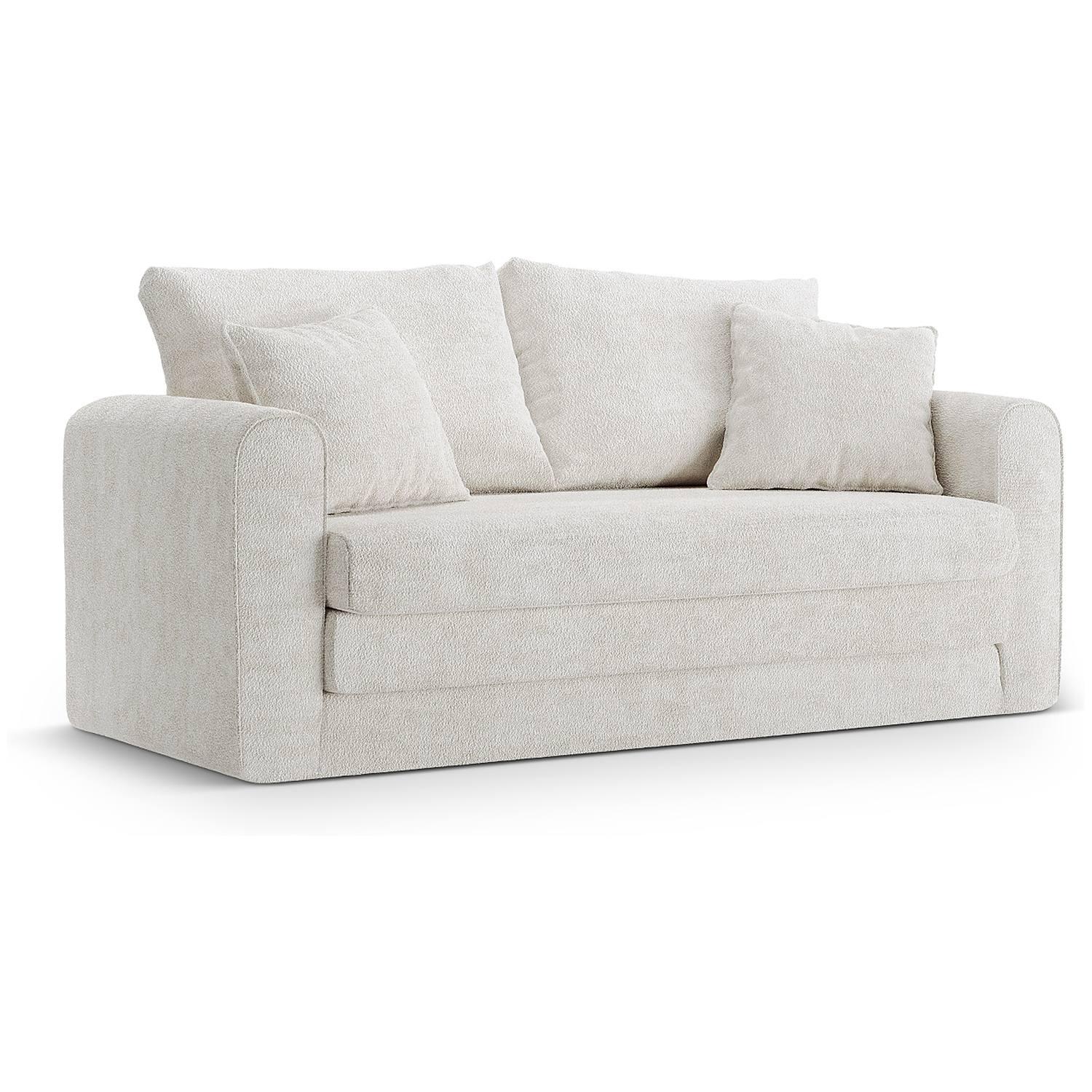Bettsofa Lido - Grösse: 158x69x80 - Bezug: Boucle (CORAL), Light Beige