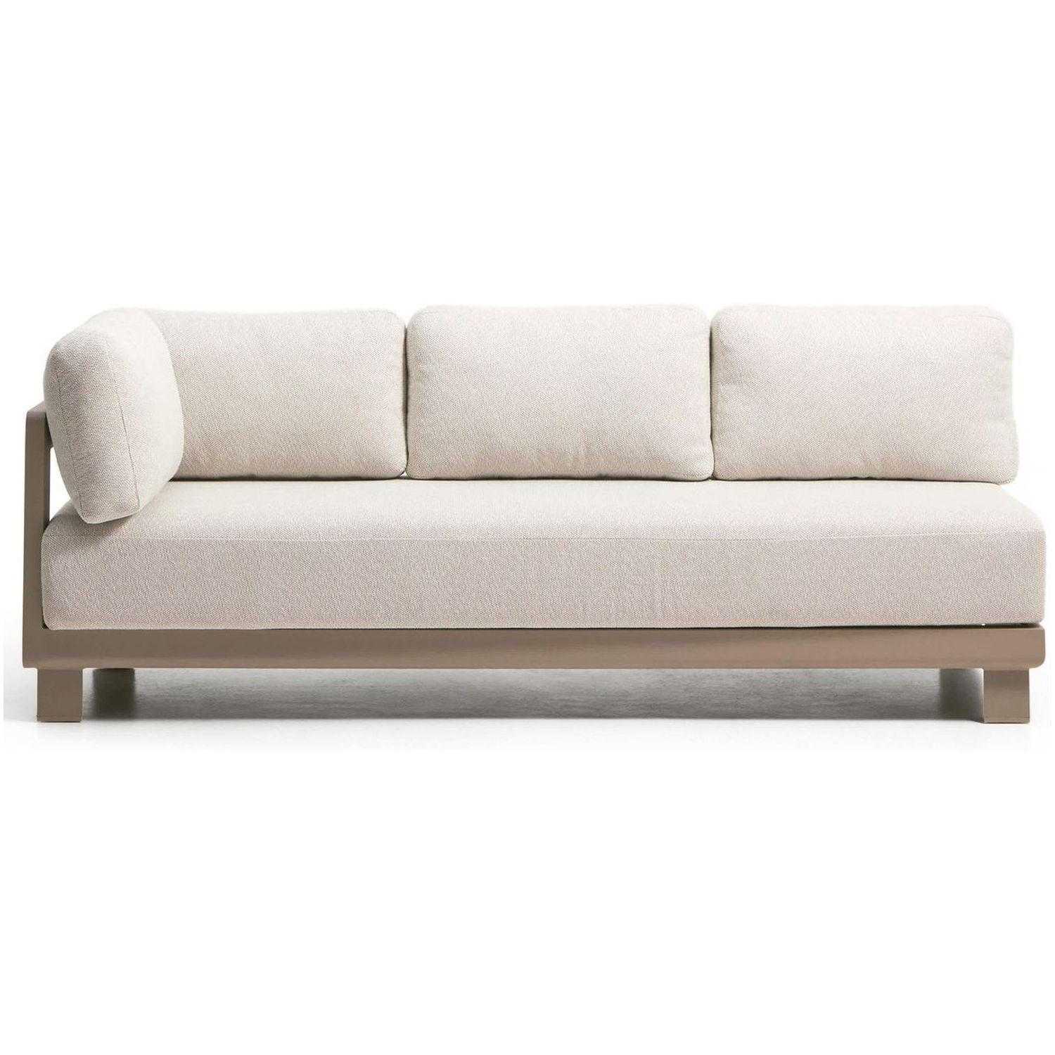 Gartensofa 3-Sitzer Nerano Aluminium in Taupe 208