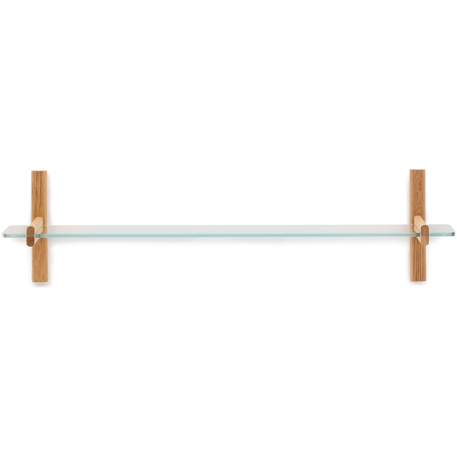 Wandregal 110 Modular Sitra Eichenholz massiv natur Glas 1er