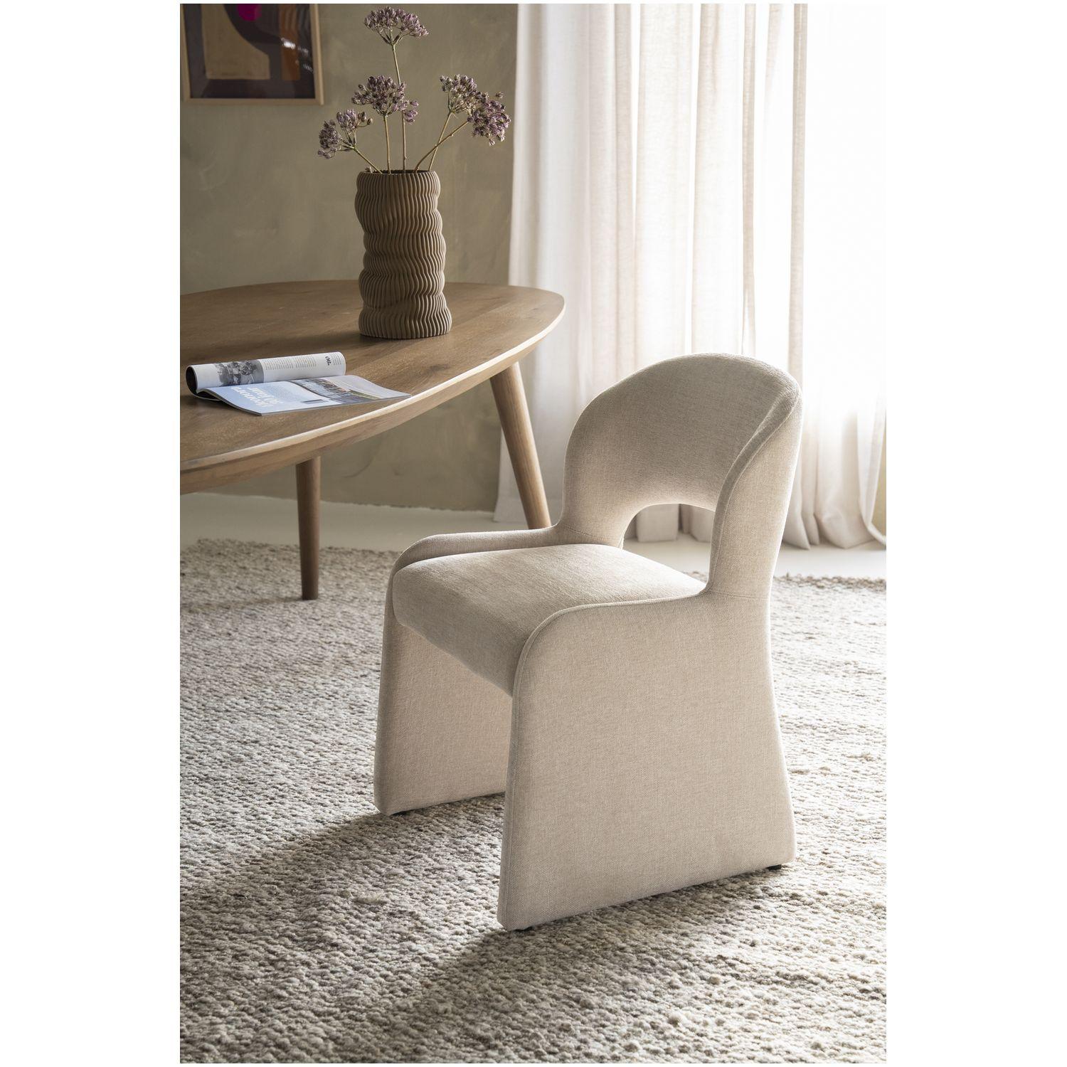 Design Polsterstuhl Serene Stoff beige