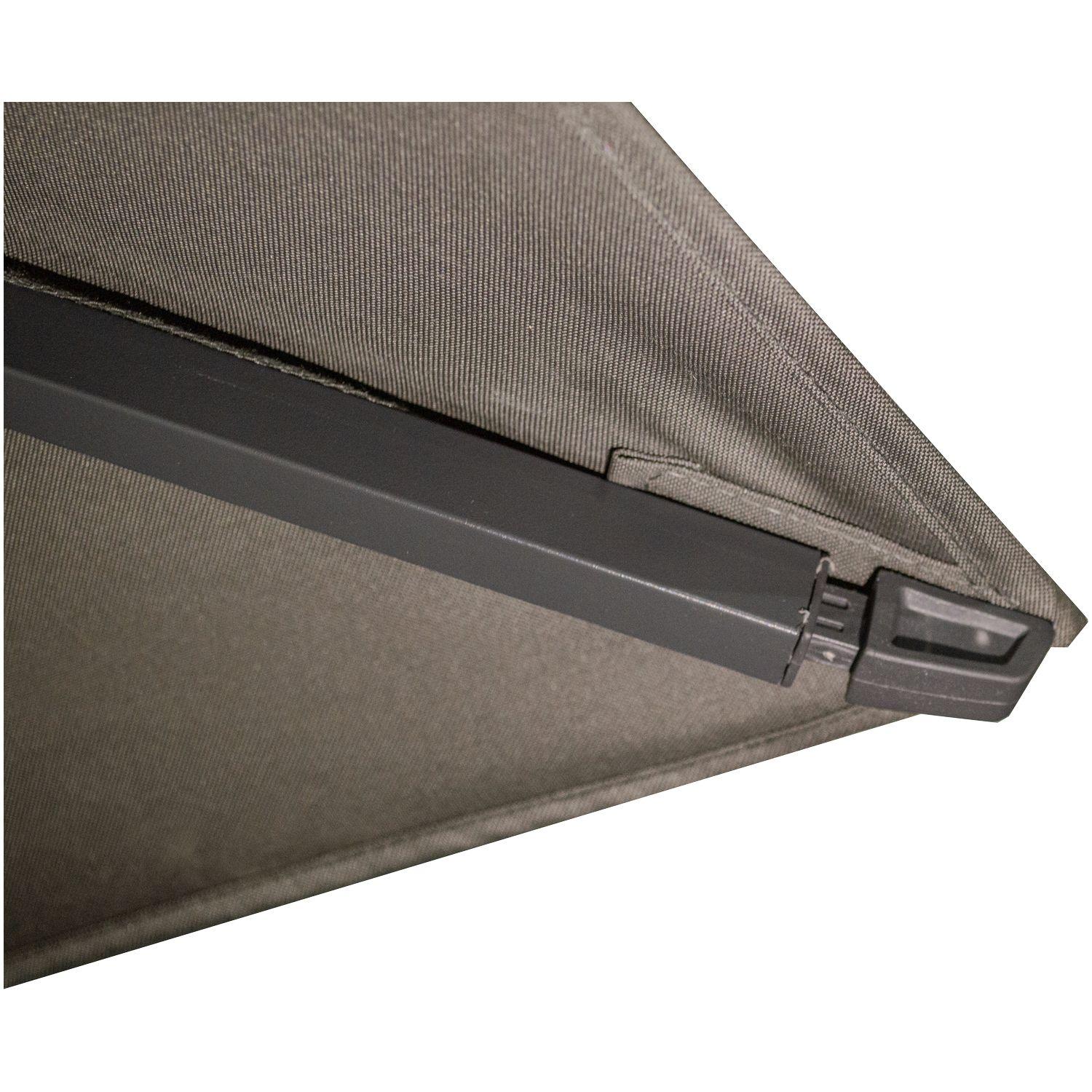 Freiarmschirm Ampelschirm quadratisch Virgo Up taupe 3x3
