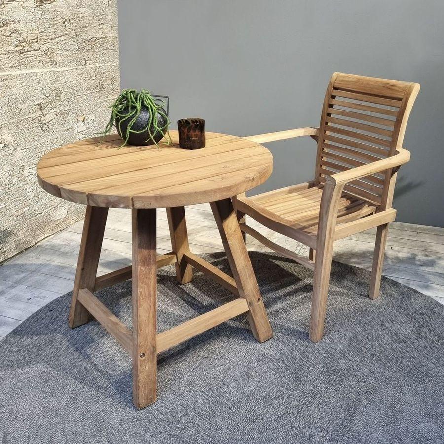 Garten Armlehnstuhl aus Teakholz Bara