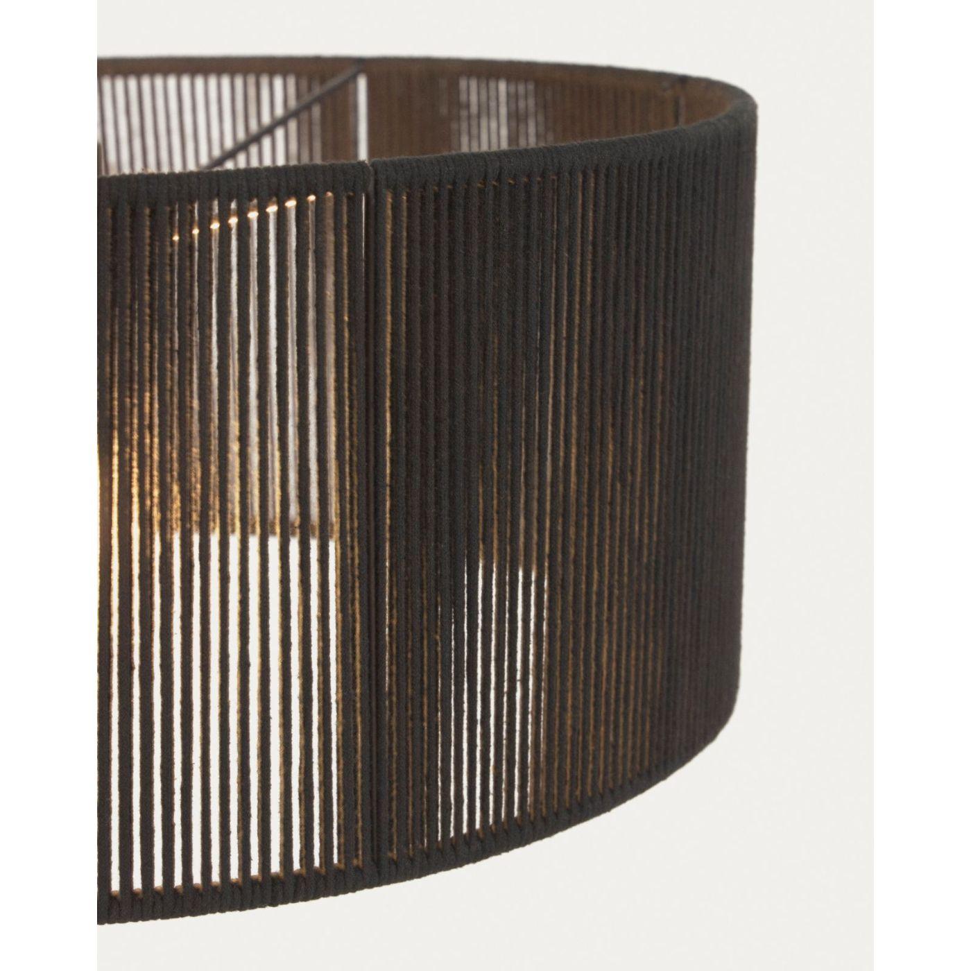 Cantia Lampenschirm für Deckenlampe aus Baumwolle schwarz Ø 47 cm
