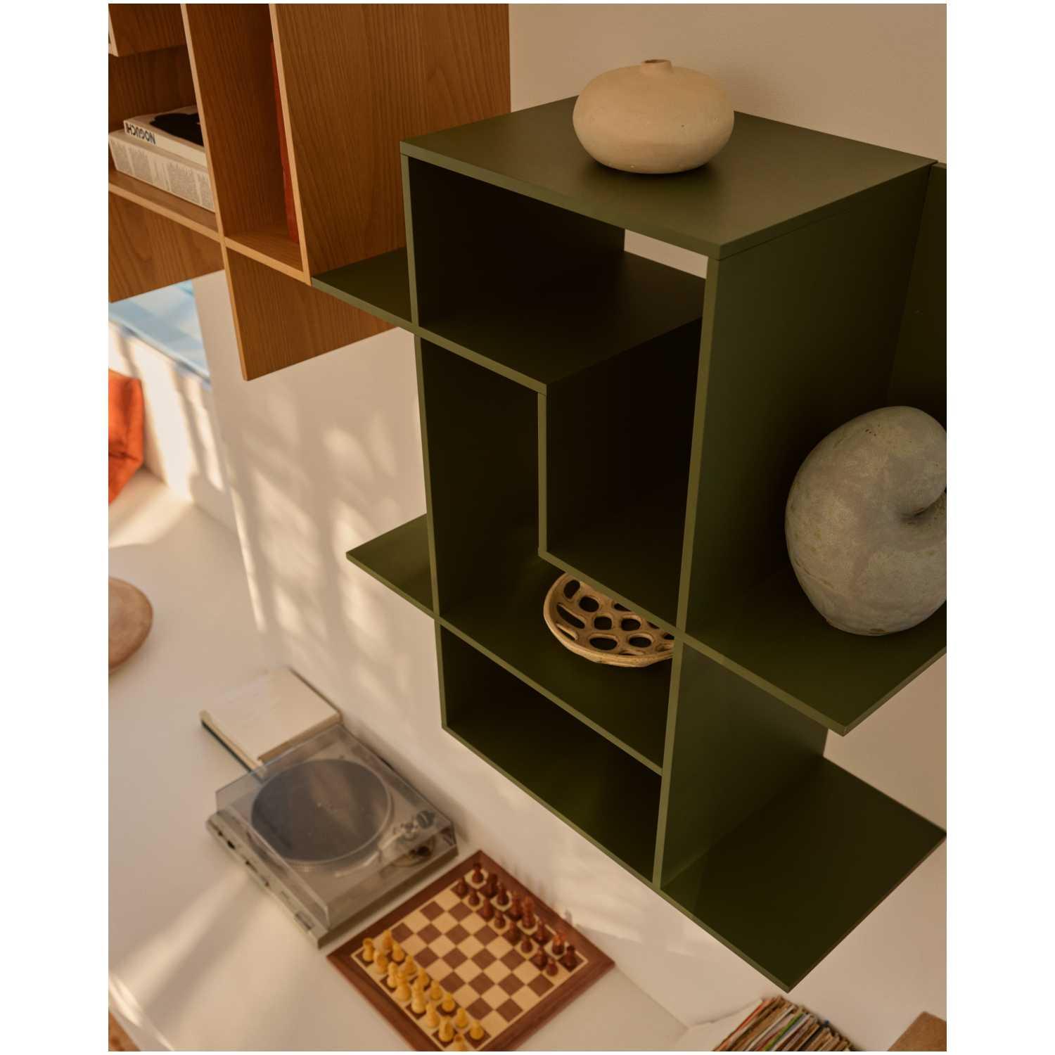 Modular Wandregal Ina MDF grün 80x80