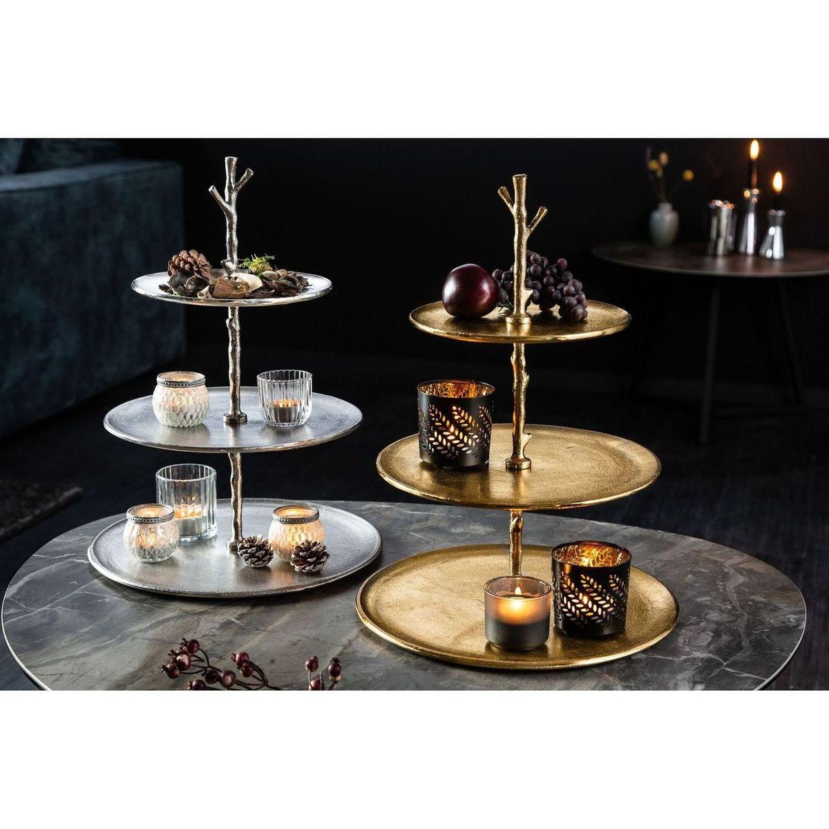 Etagere Äste Metall silber 48cm
