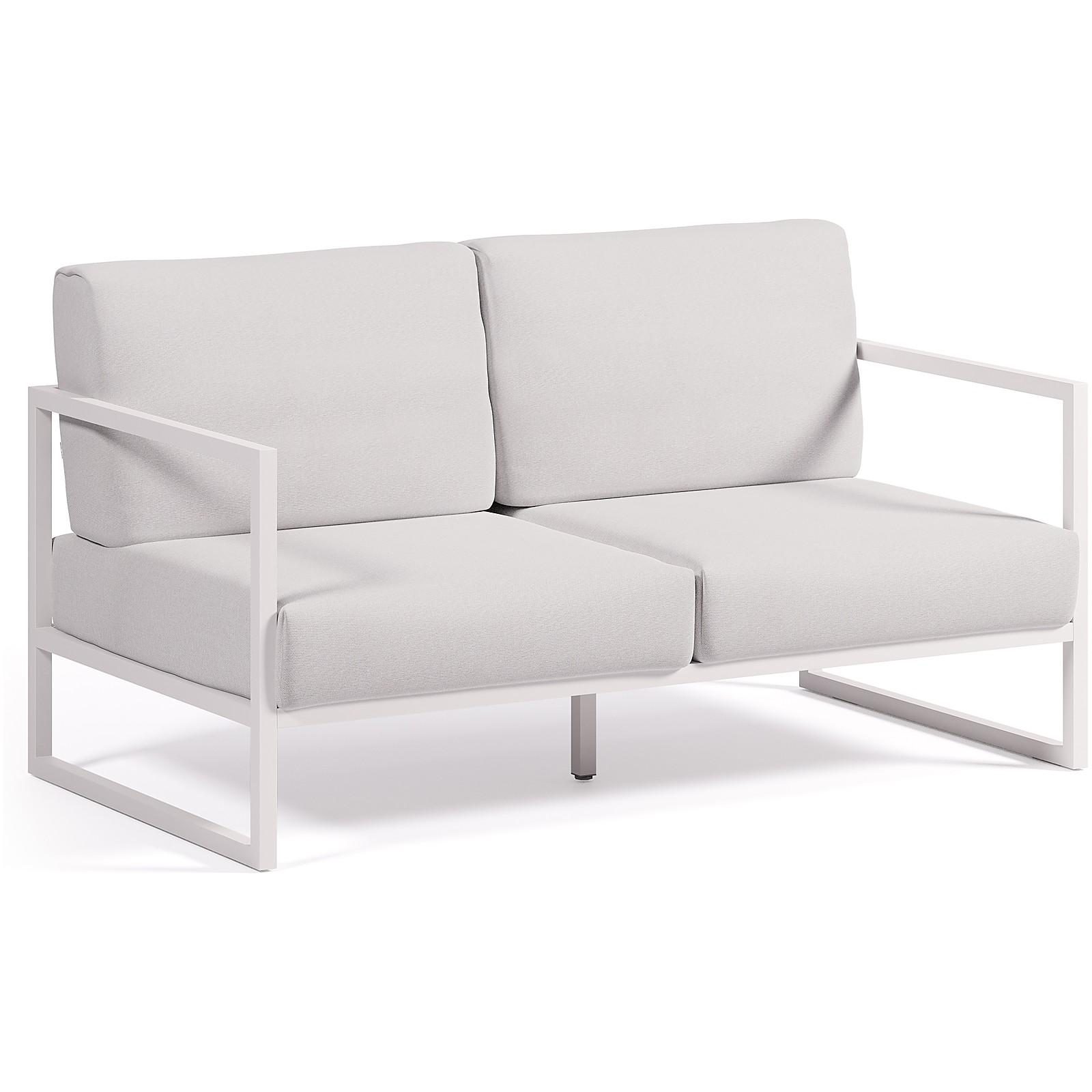2-Sitzer-Sofa Comova 100% outdoor weiss und Aluminium weiss 150 cm