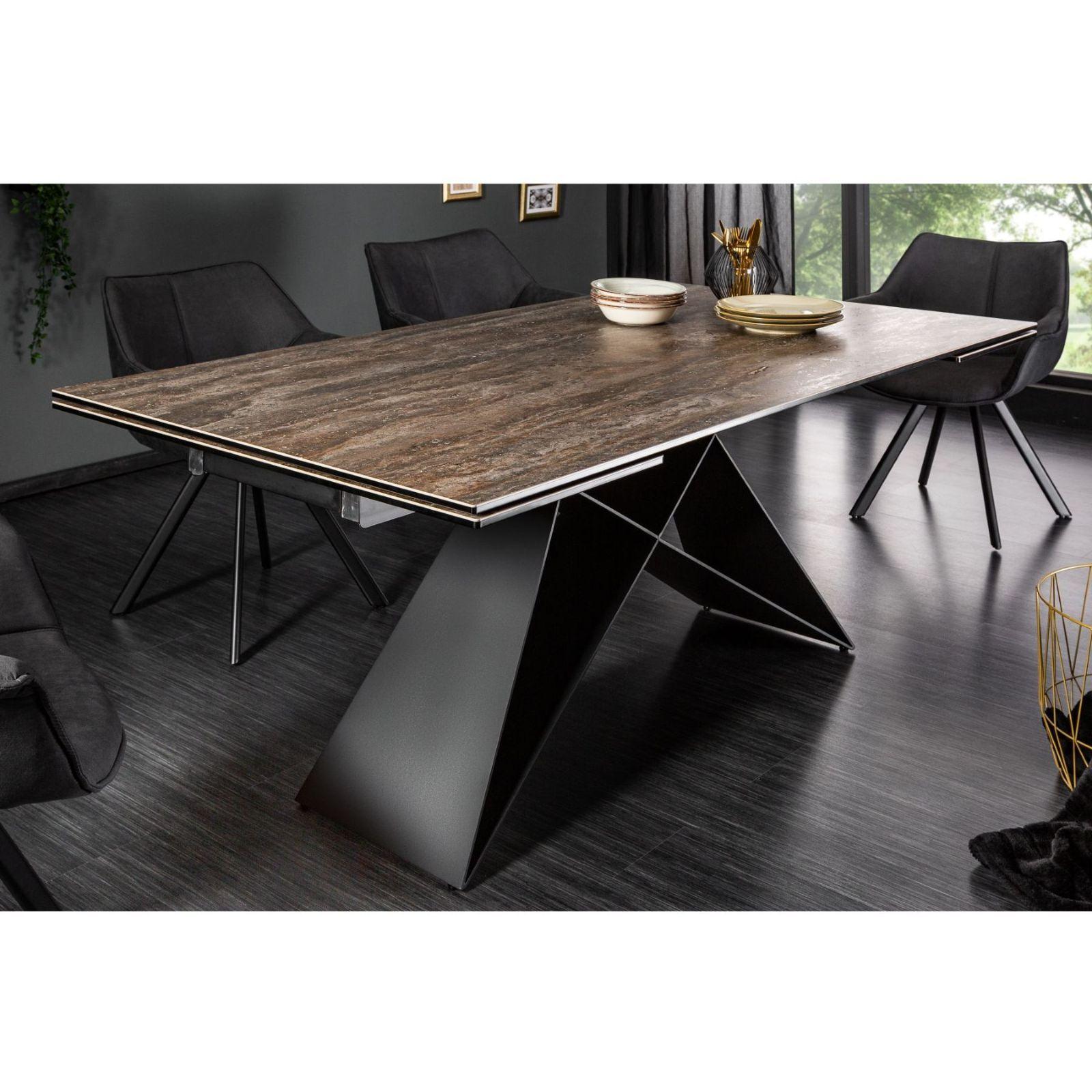Ausziehtisch Italia2 180-260 Keramik Rost-Optik