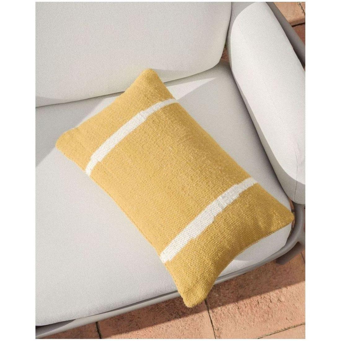 Kissenbezug Daila mit Ikat-Muster 100% PET gelb 30x50