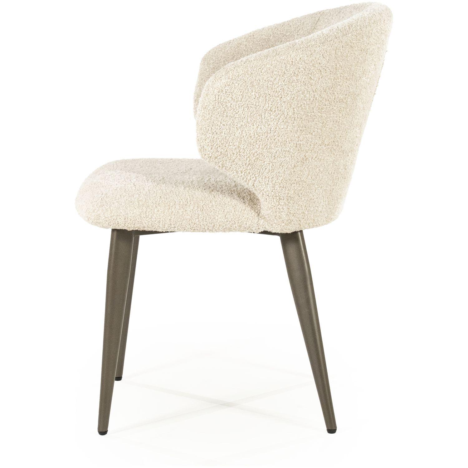 Armlehnstuhl Plaza Bouclé Stoff beige