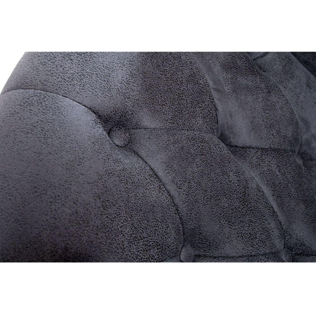 Chesterfield Ohrensessel grau Vintage Grau