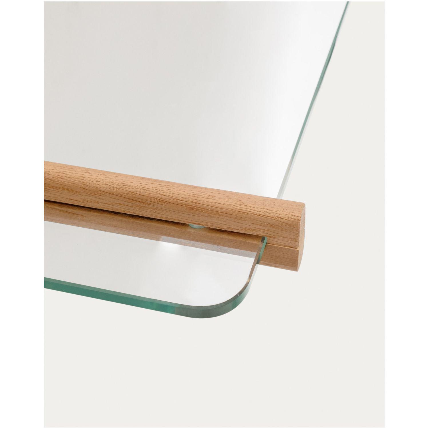 Wandregal 110 Modular Sitra Eichenholz massiv natur Glas 3er