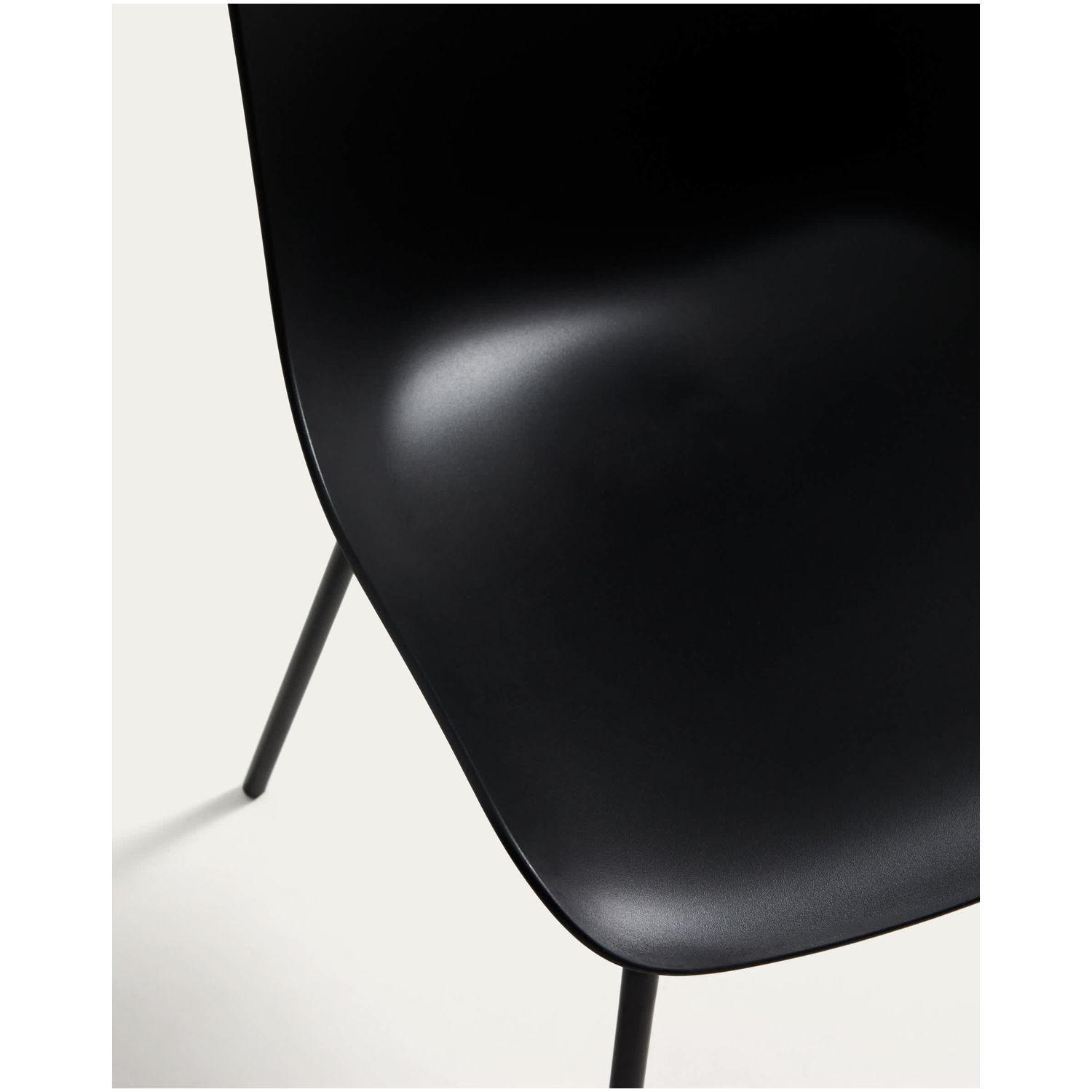 Esszimmerstuhl Altea Kunststoff Stahl schwarz