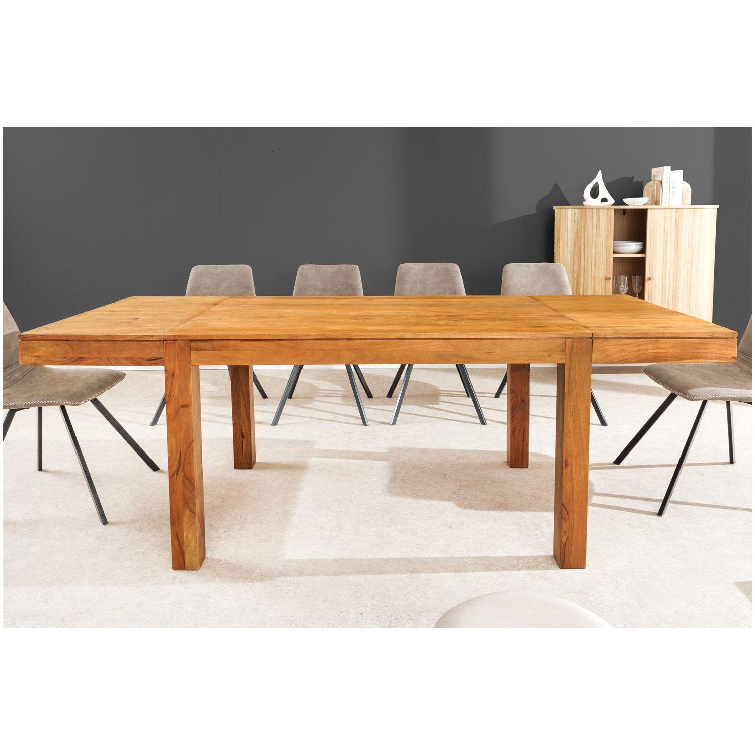 Esstisch ausziehbar Leno Akazienholz honey 120-160-200x80