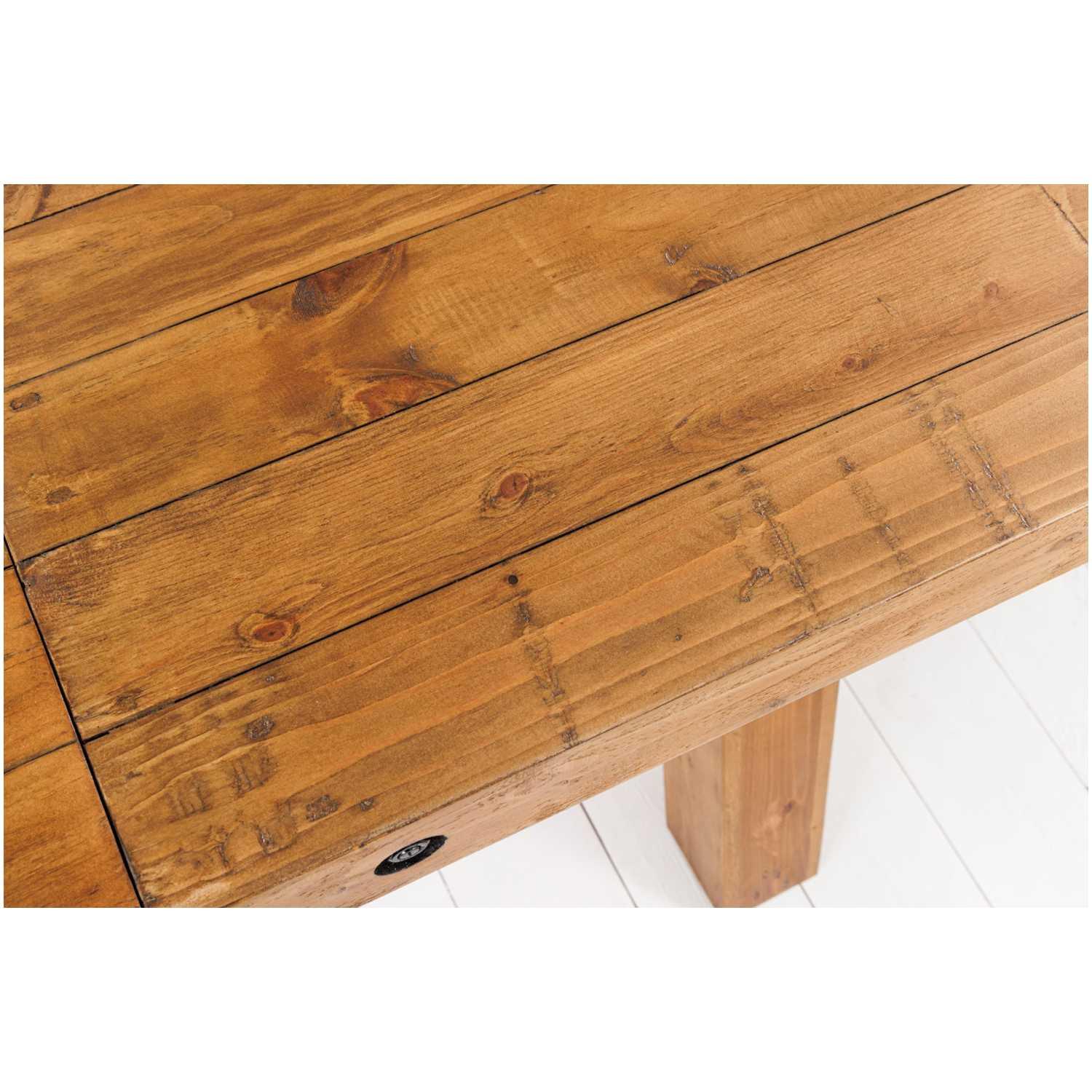 Esstisch ausziehbar Massivholz XL Industry Loft recyceltes Pinienholz braun 300x100