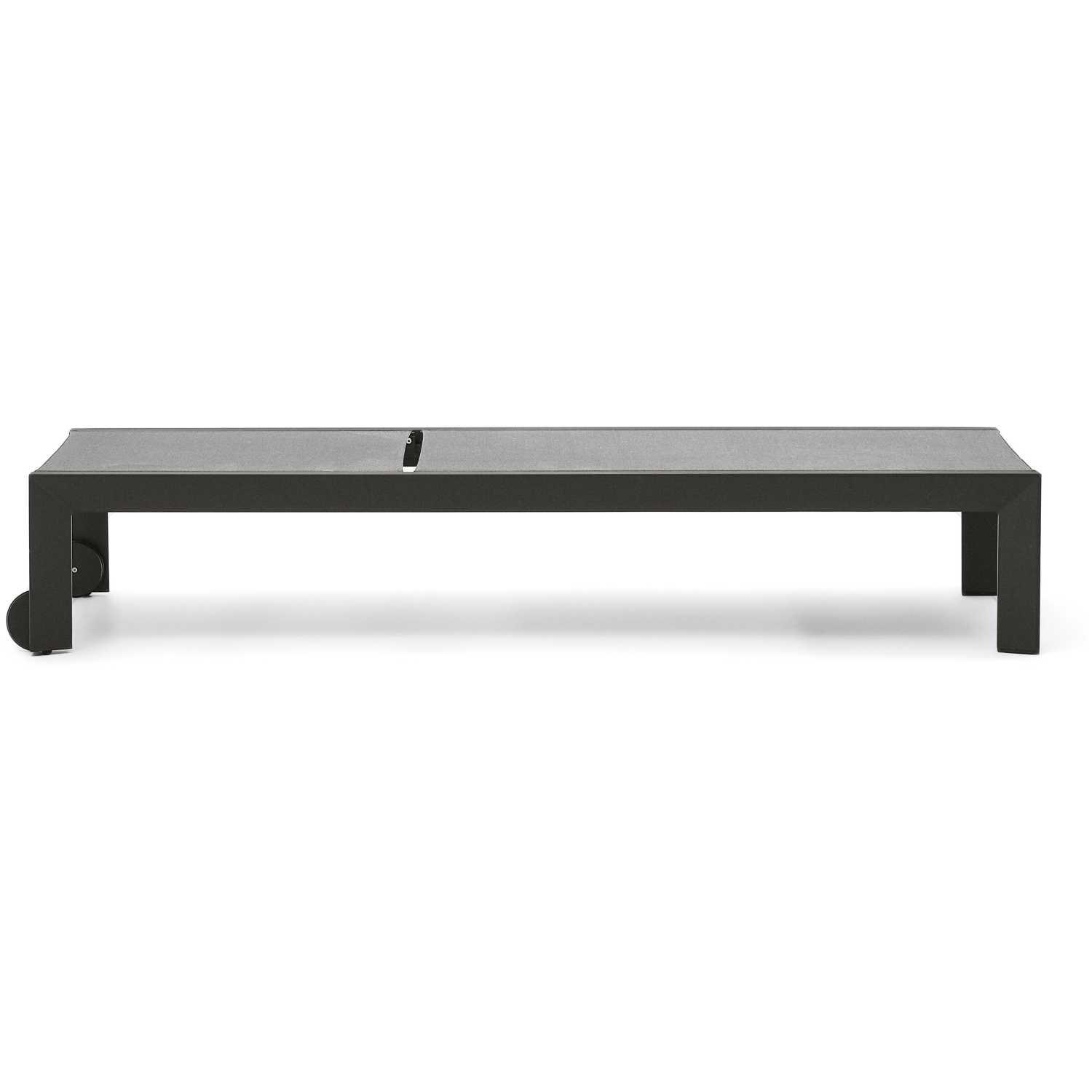 Sonnenliege Canutells verstellbar Aluminium dunkelgrau (mit Rollen)