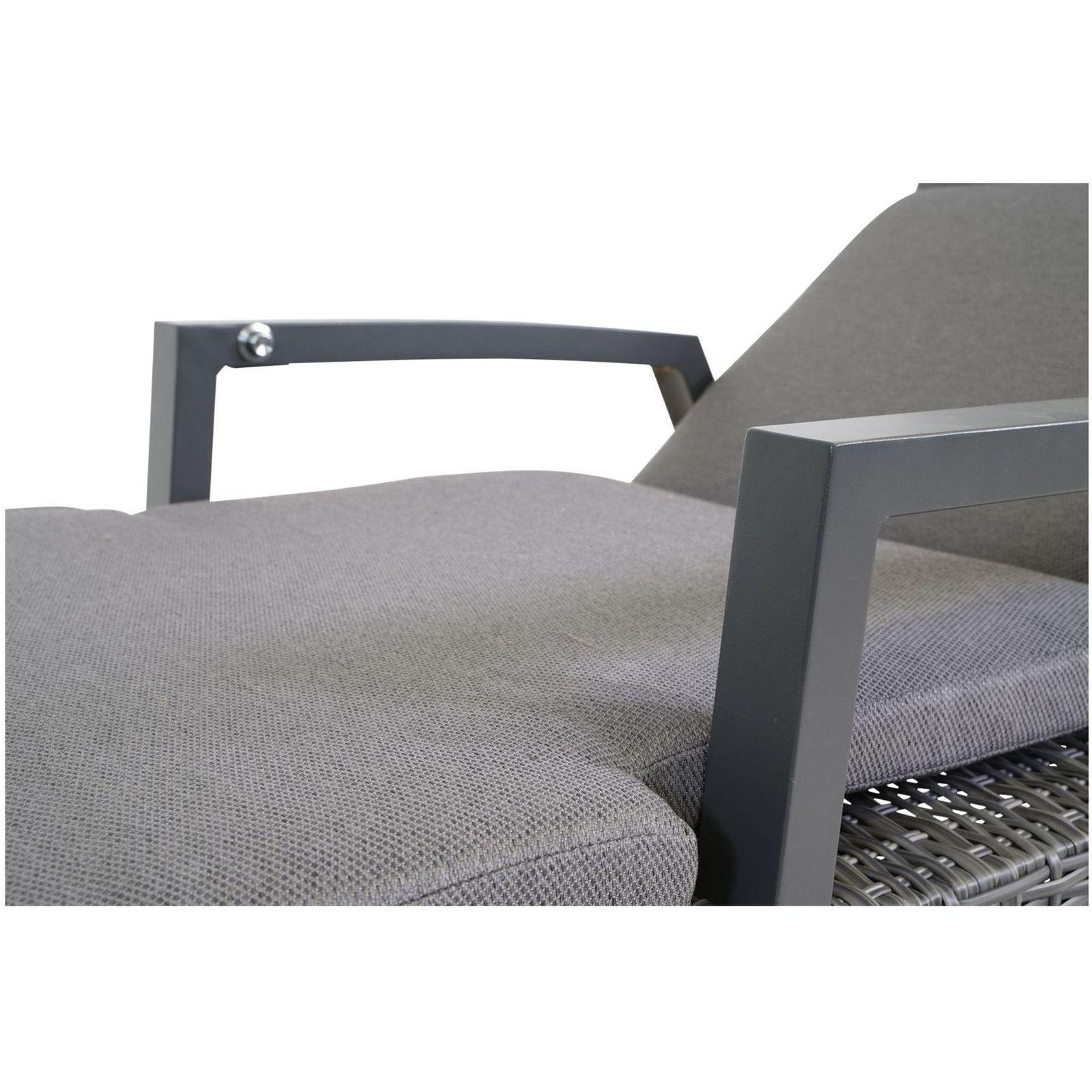 Poly Rattan Sonnenliege Parma anthrazit